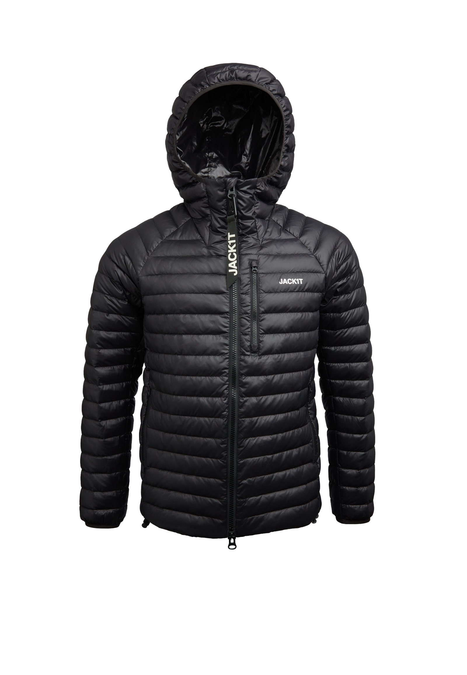 SATEL1TE Hooded Down Jacket flat lay swatch