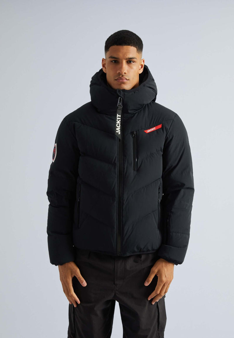 Lock Hood Puffer Jacket Black by JACK1T
