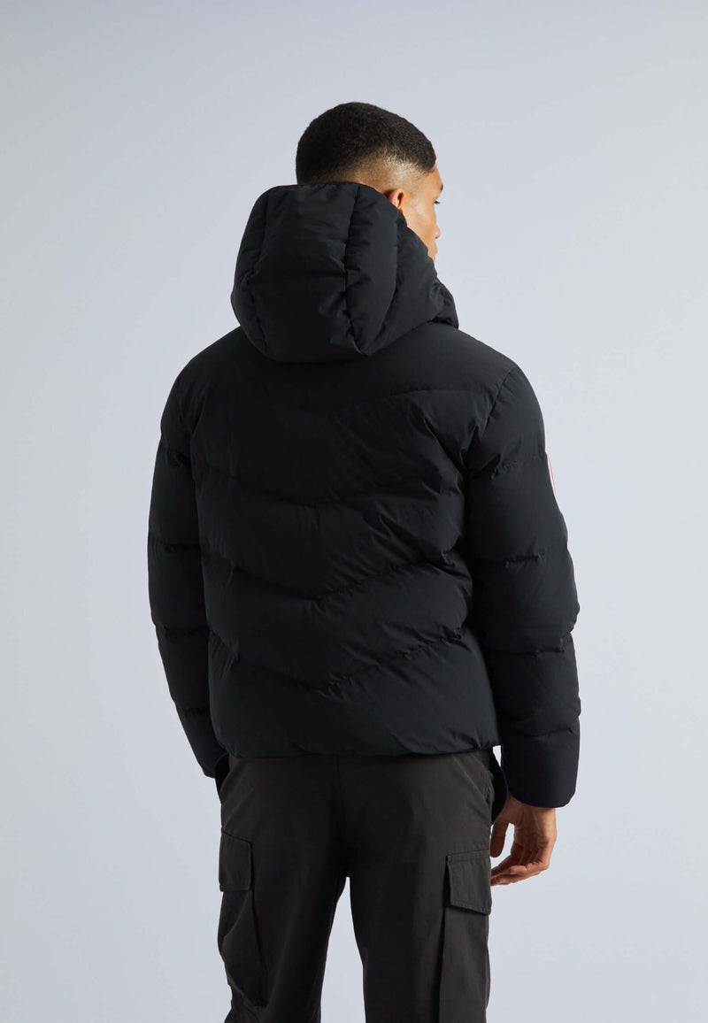 Lock Hood Puffer Jacket Black by JACK1T