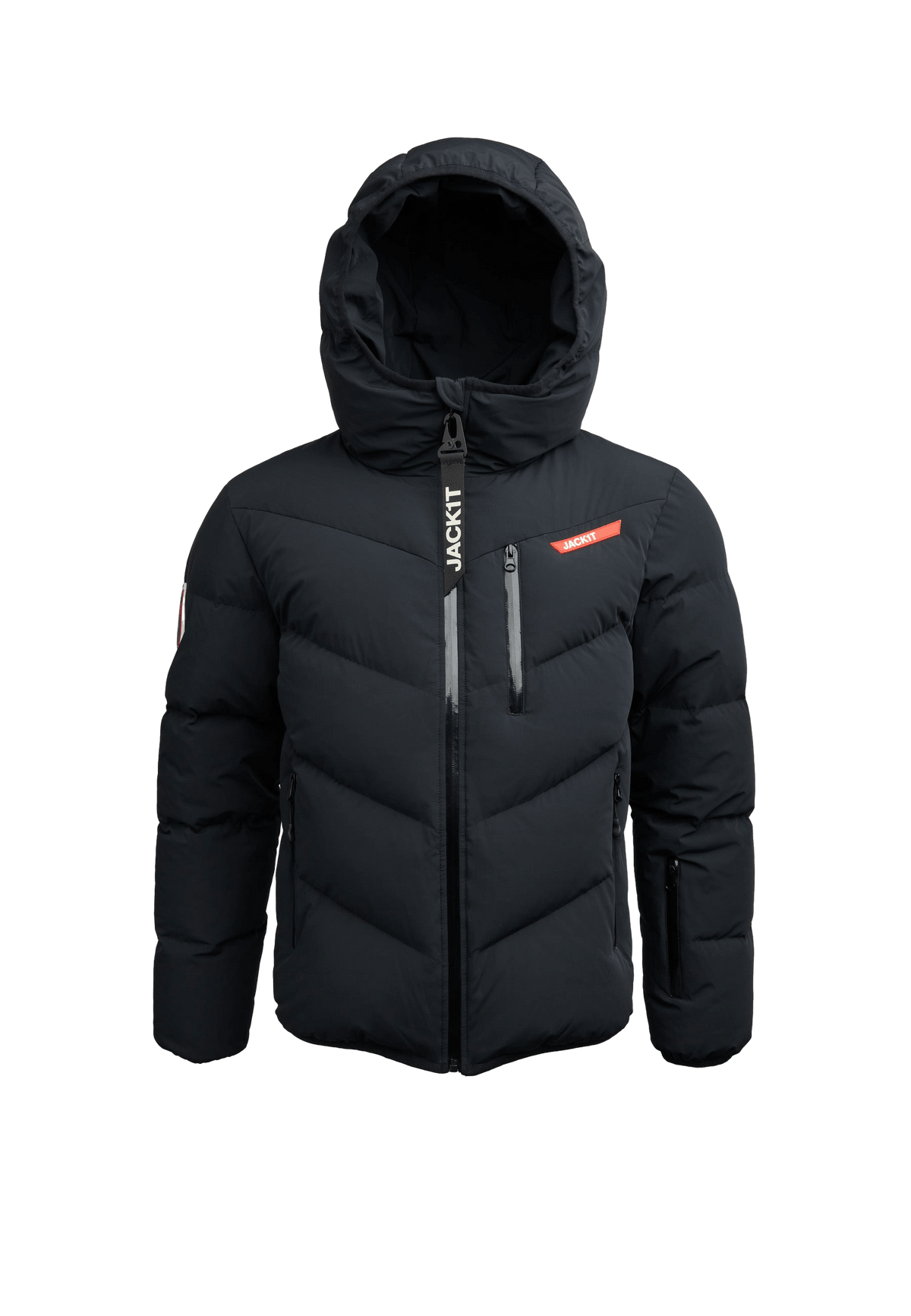 Lock Hood Puffer Jacket flat lay swatch