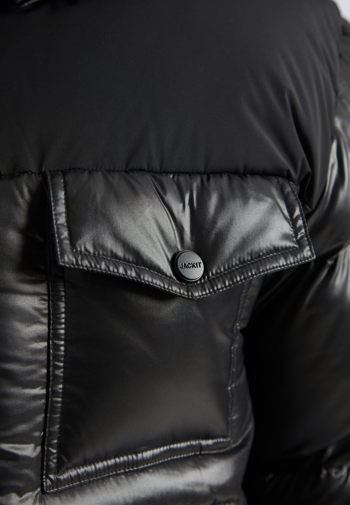 Diamond Down Ghost Coat Black/Black by JACK1T