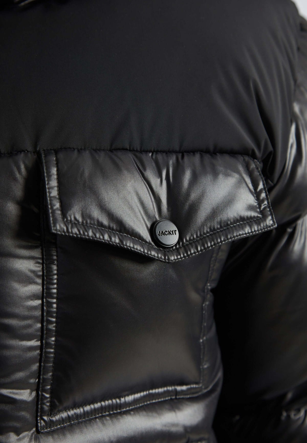 Diamond Down Ghost Coat Black/Black by JACK1T