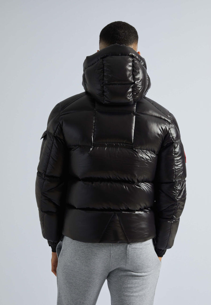 EZ Slick Puffer Hooded Jacket Black/Stone by JACK1T