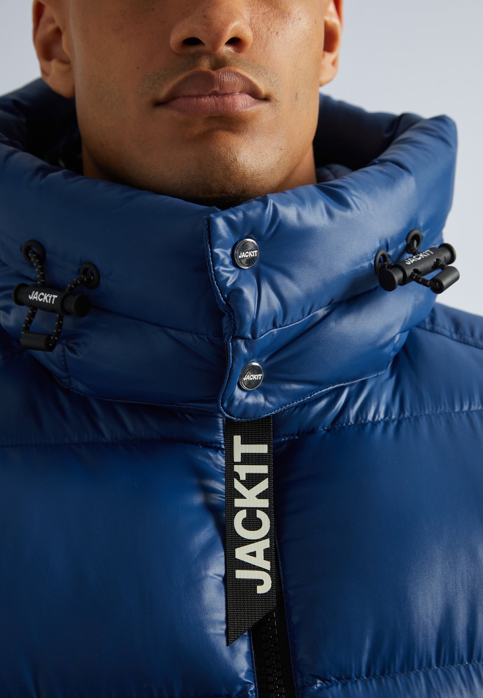 EZ Slick Puffer Hooded Jacket Blue Moon/Black by JACK1T