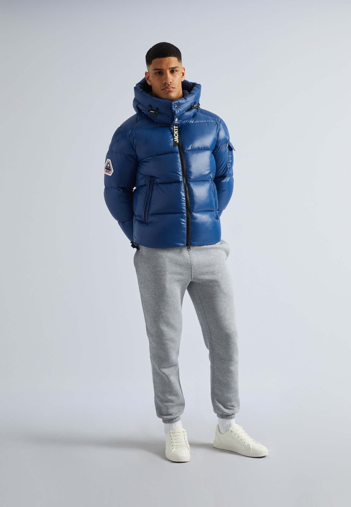 EZ Slick Puffer Hooded Jacket Blue Moon/Black by JACK1T