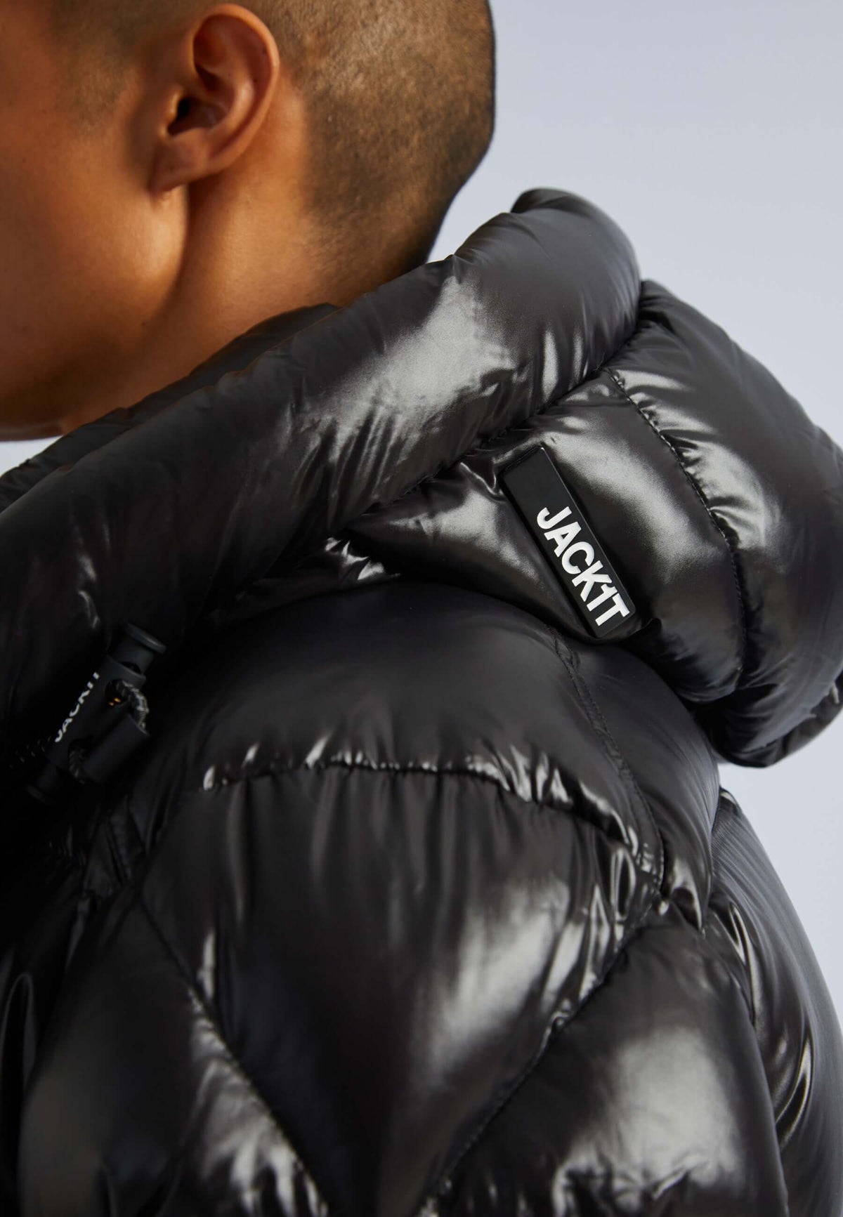 EZ Slick Puffer Hooded Coat Black/Black by JACK1T