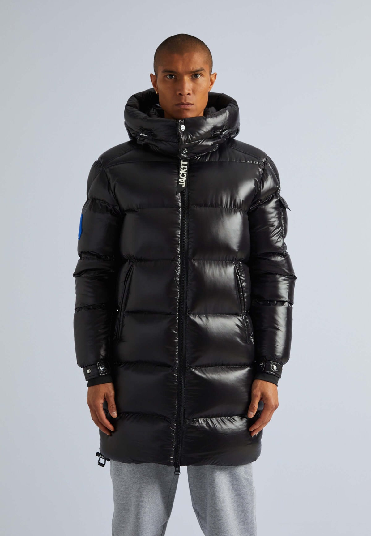 EZ Slick Puffer Hooded Coat Black/Black by JACK1T