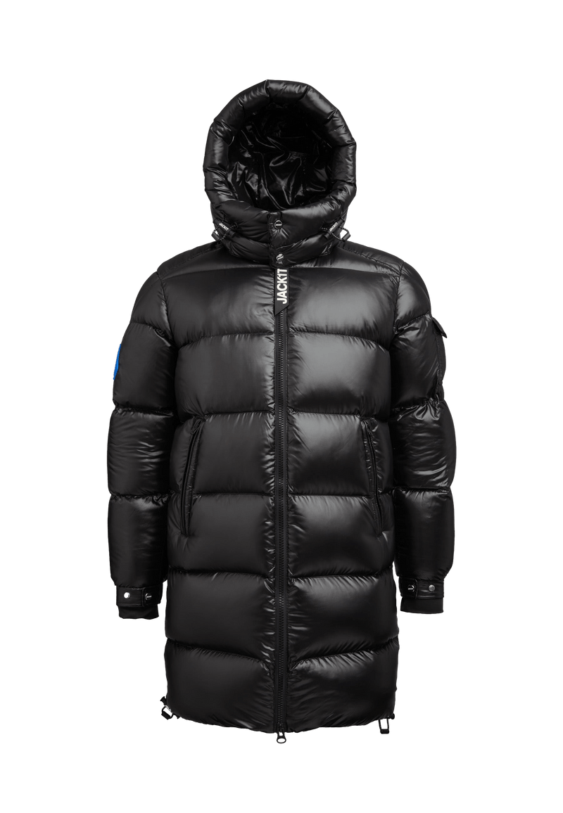 EZ Slick Puffer Hooded Coat flat lay swatch