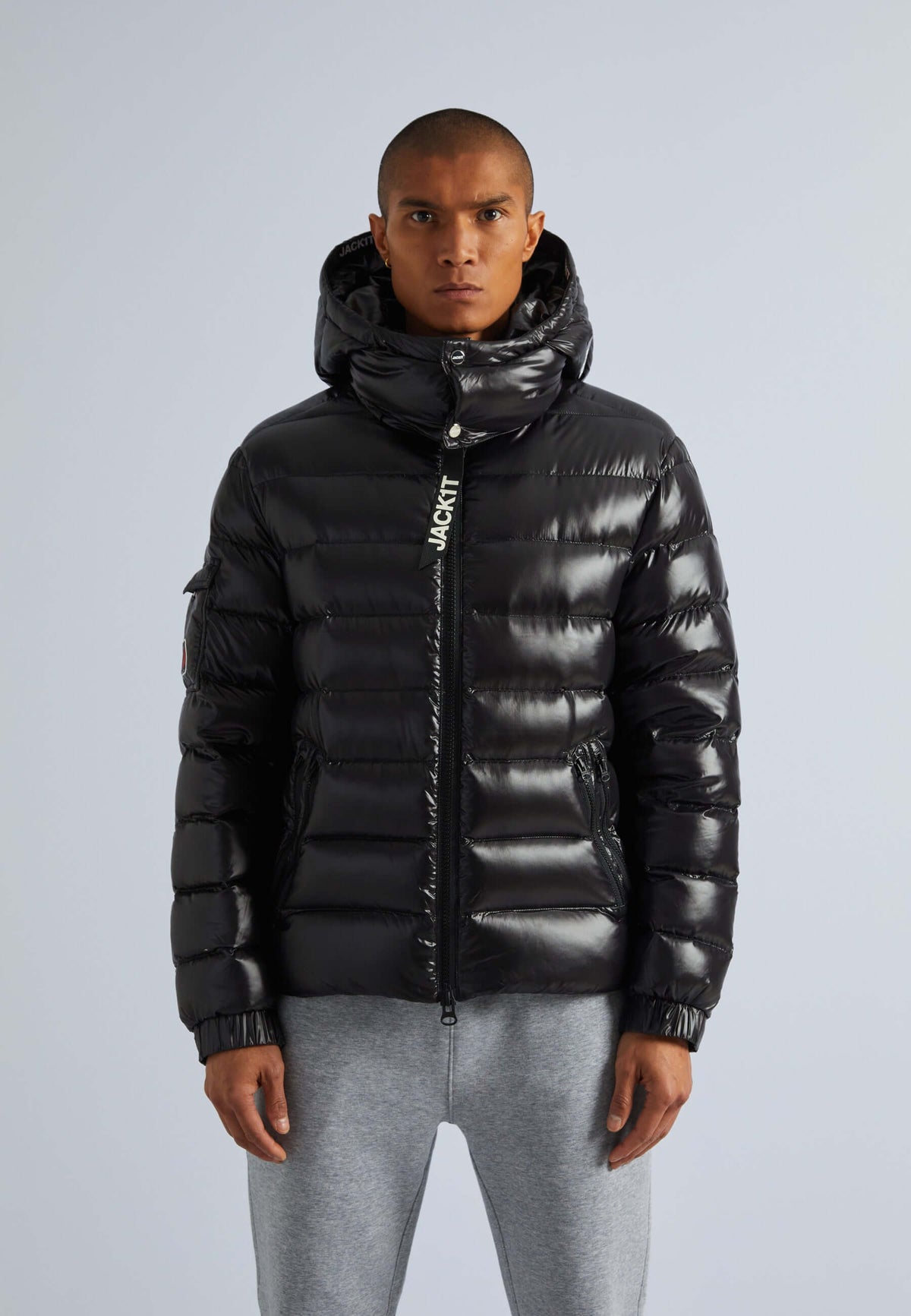 Squadra Slick Hooded Jacket Black by JACK1T