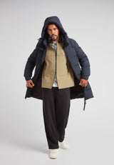 EZ Boxed Long Down Puffer Coat Matt Ink