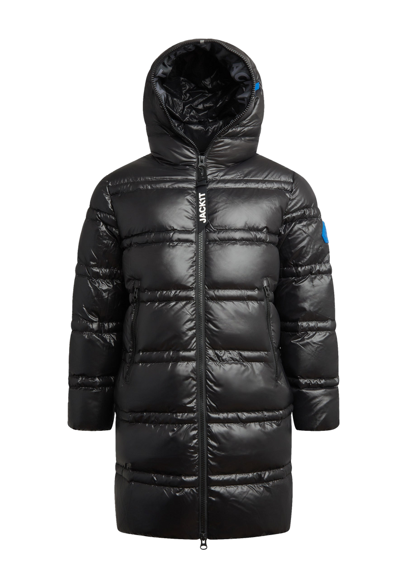 R4D Tramline Puffer Coat Lux Black flat lay swatch
