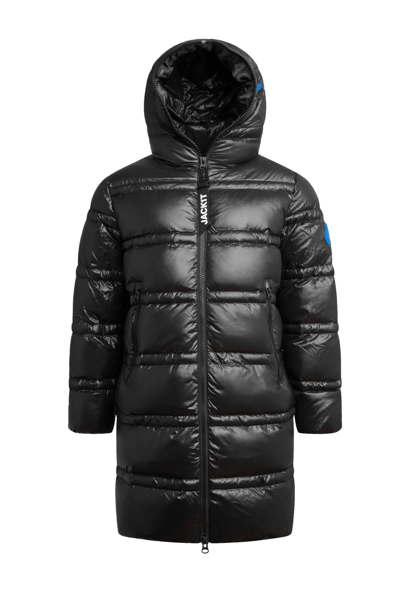 R4D Tramline Puffer Coat Lux Black flat lay swatch