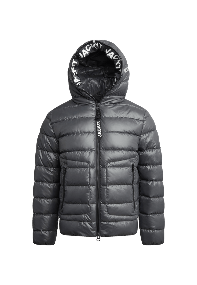R4D Tramline Puffer Racer Jacket Lux Graphite flat lay swatch