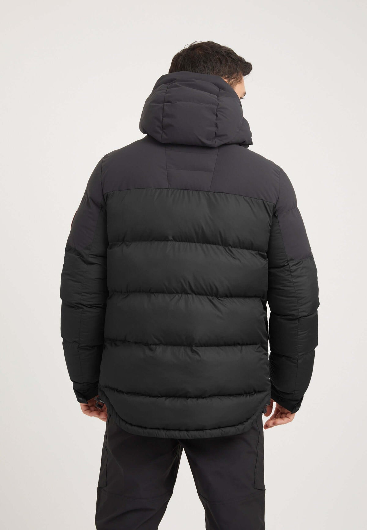 Luna Puffer Jacket Black on model full length by JACK1T