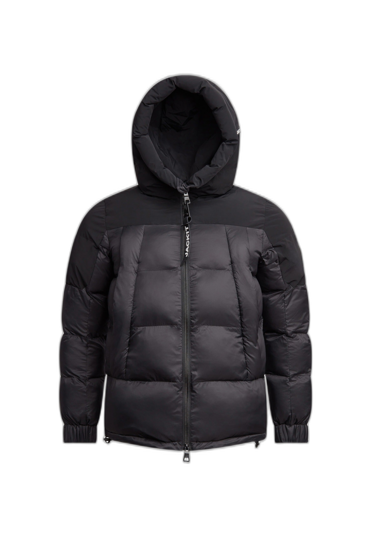 Luna Puffer Jacket Black flat lay cutout