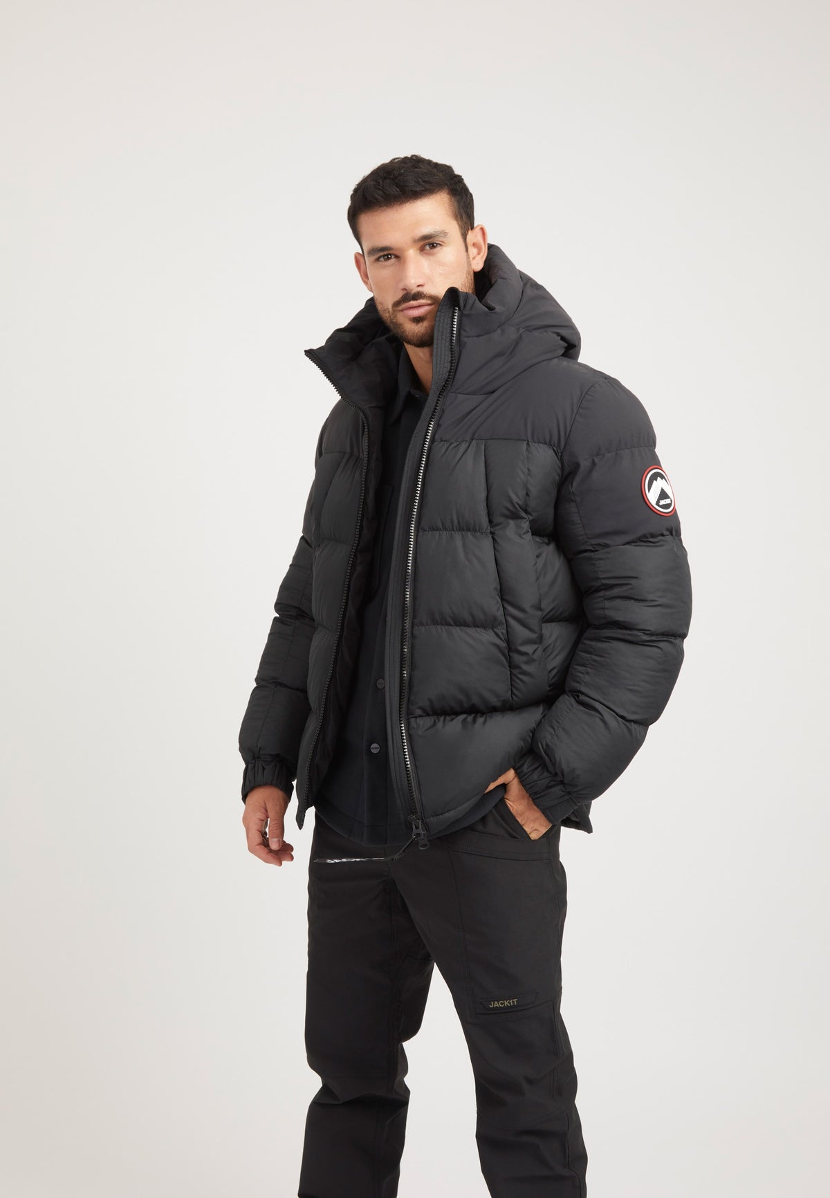 Luna Puffer Jacket Black styled shot by JACK1T