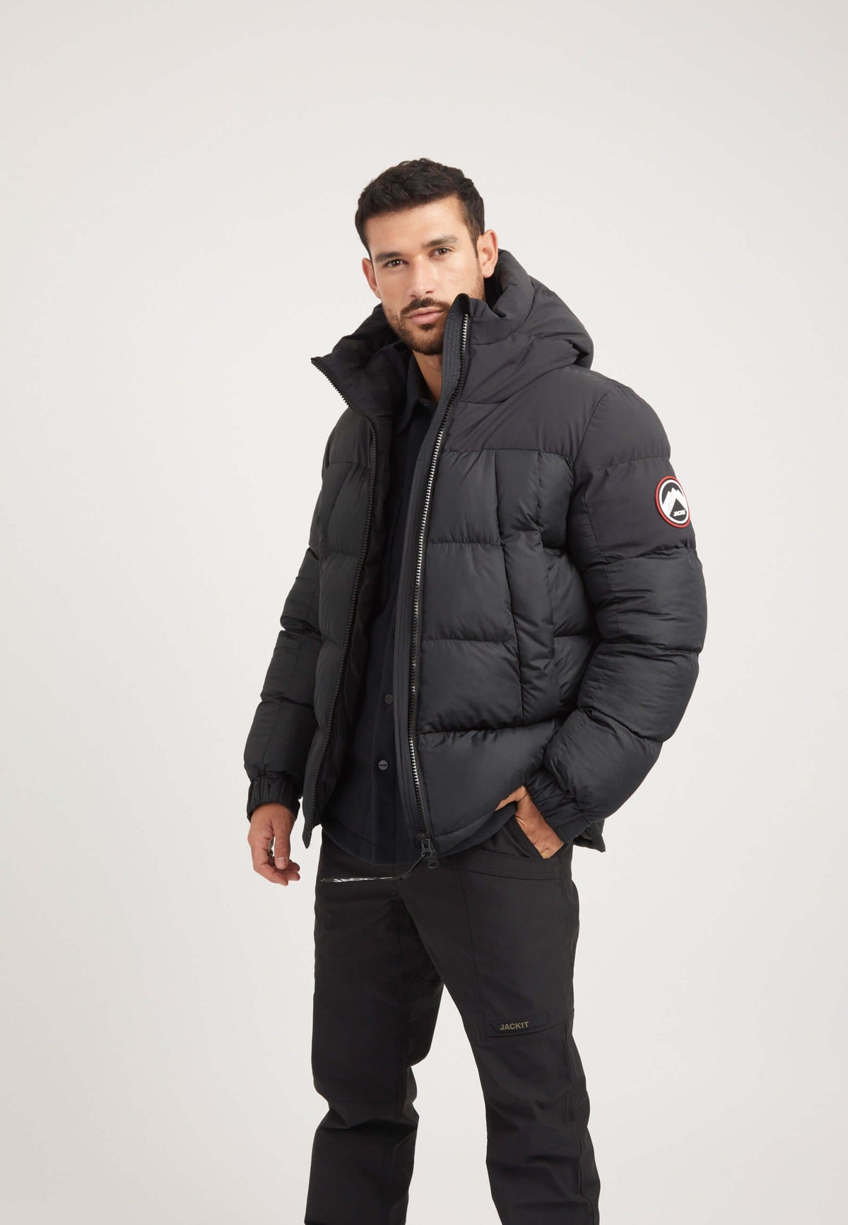Luna Puffer Jacket Black styled shot by JACK1T
