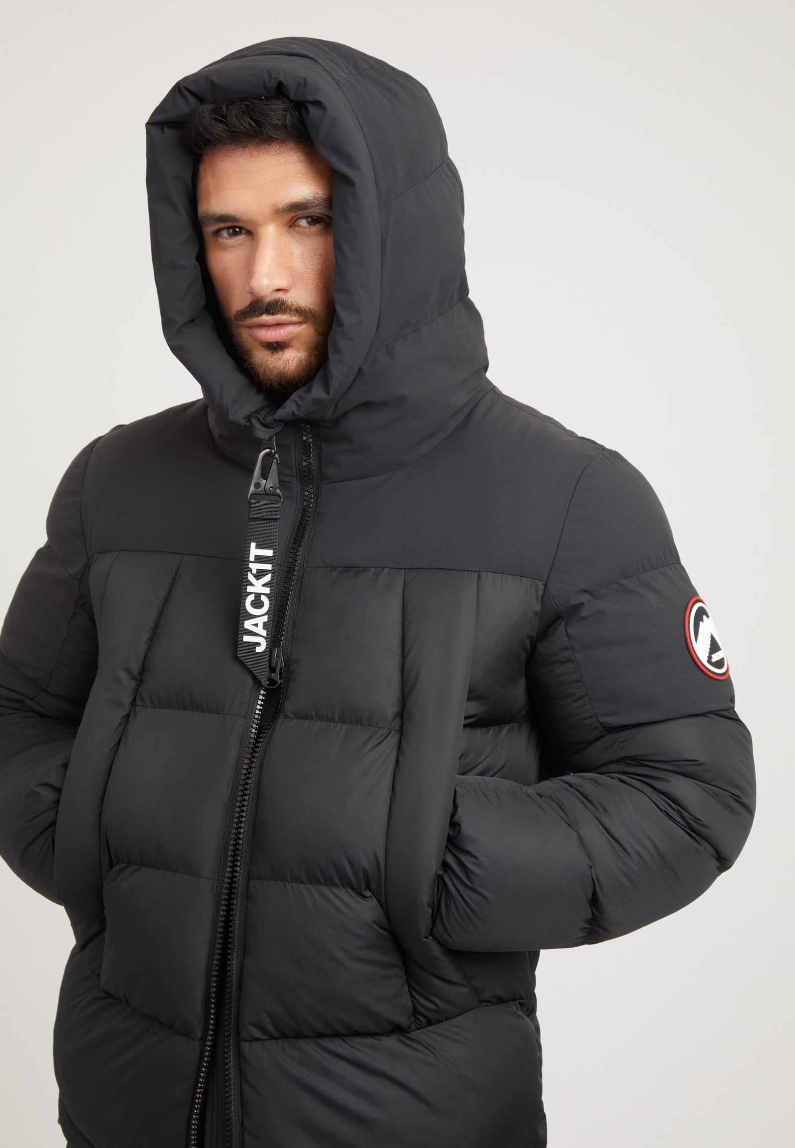 Luna Puffer Jacket Black styled shot by JACK1T