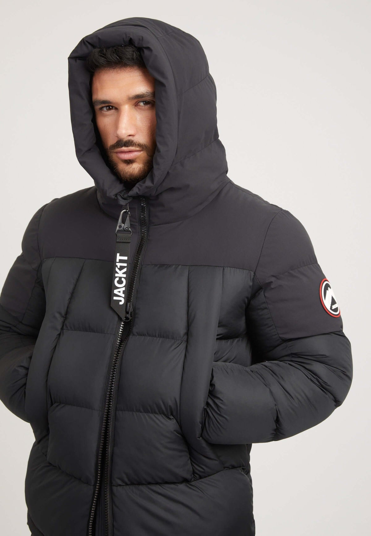 Luna Puffer Jacket Black styled shot by JACK1T