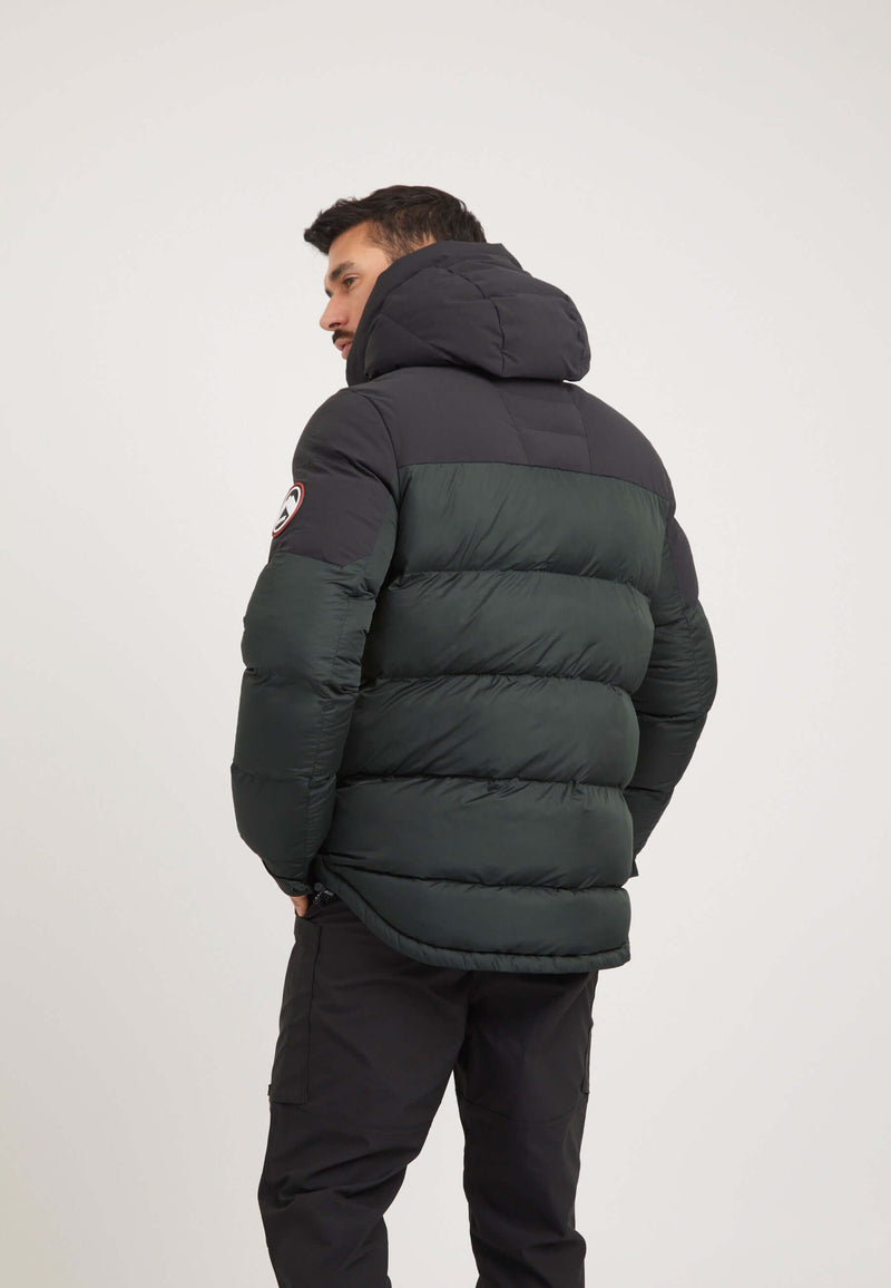 Luna Puffer Jacket Olive/Black on model full length by JACK1T