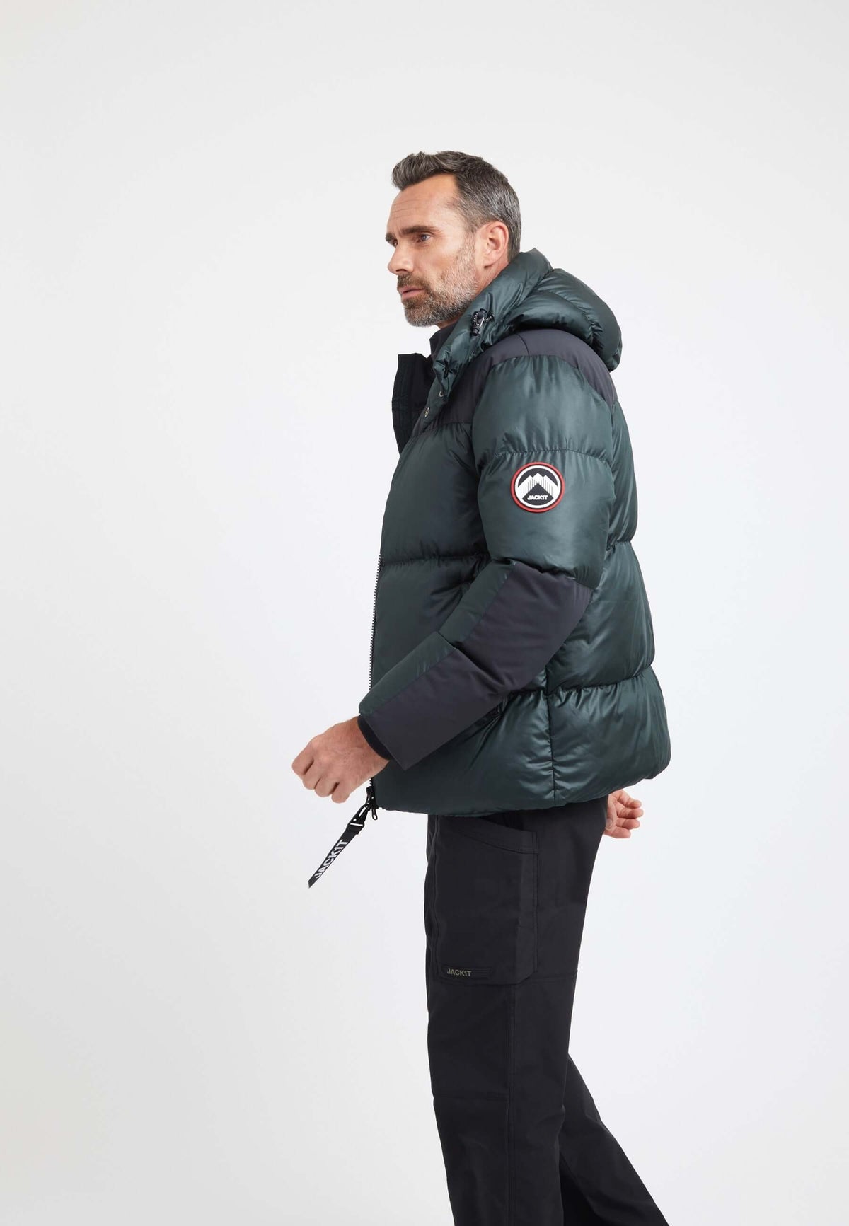Expedition Parka Olive on model back view by JACK1T