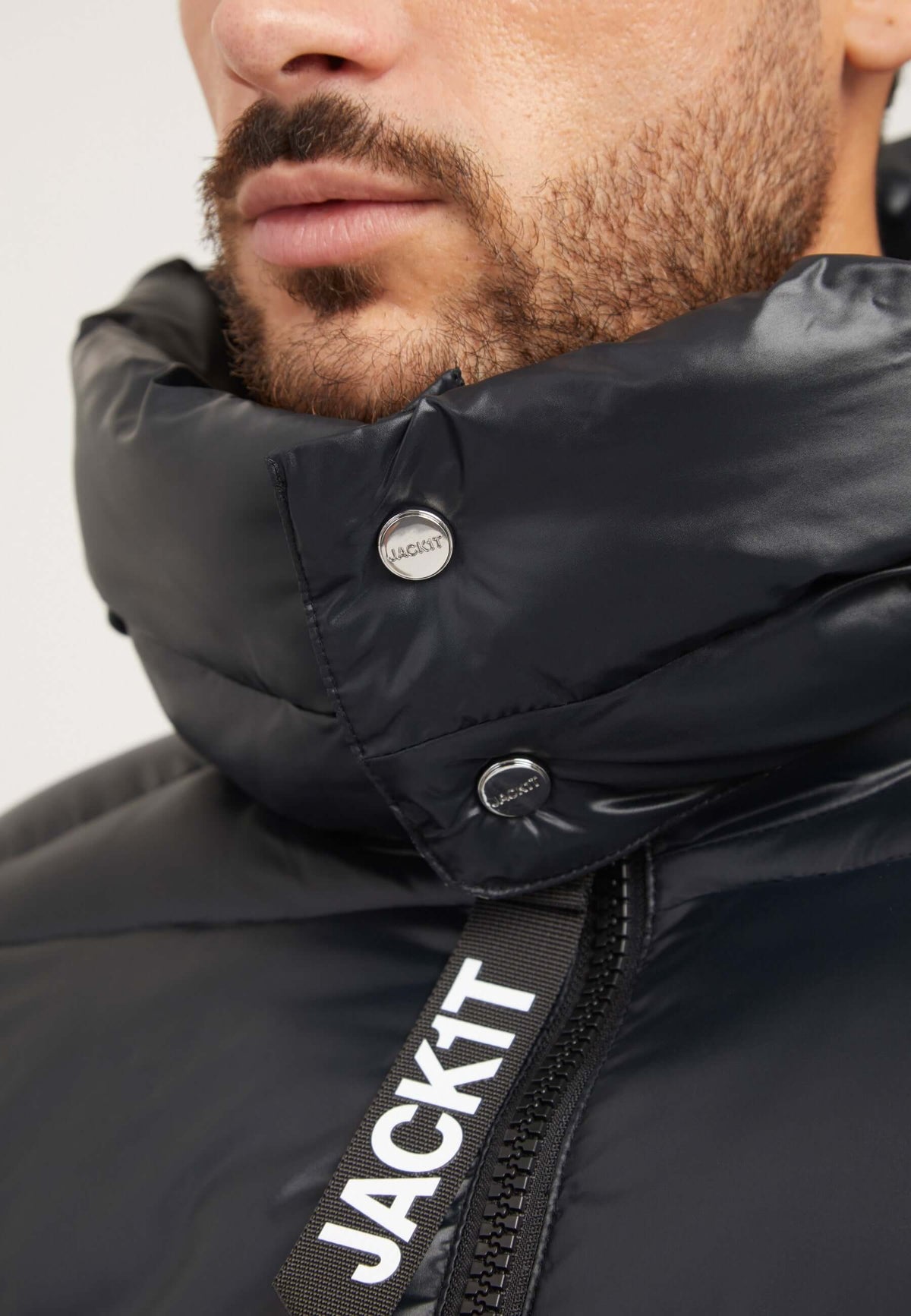EZ Slick Racer Jacket Black/Stone detail shot by JACK1T