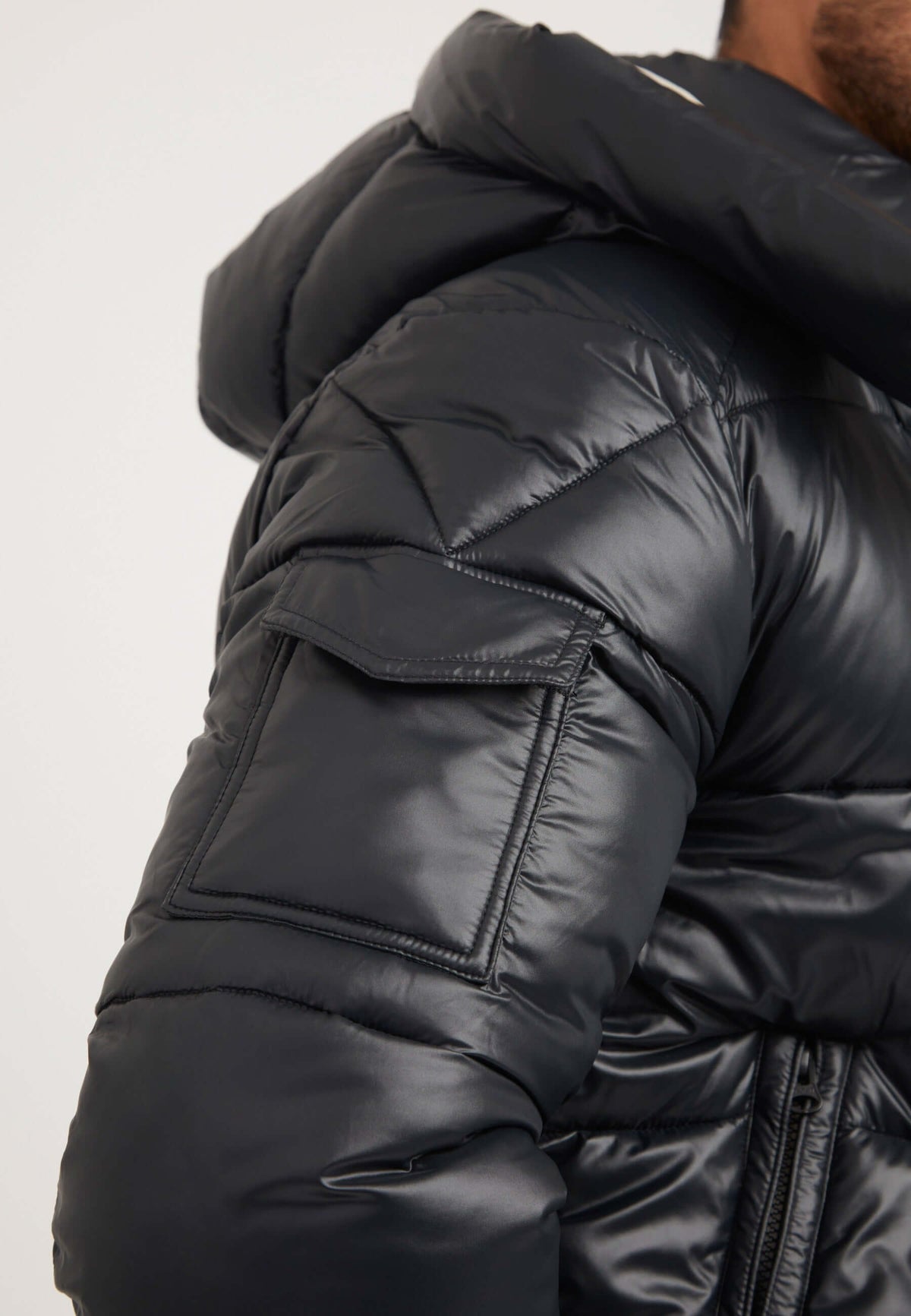 EZ Slick Racer Jacket Black/Stone detail shot by JACK1T
