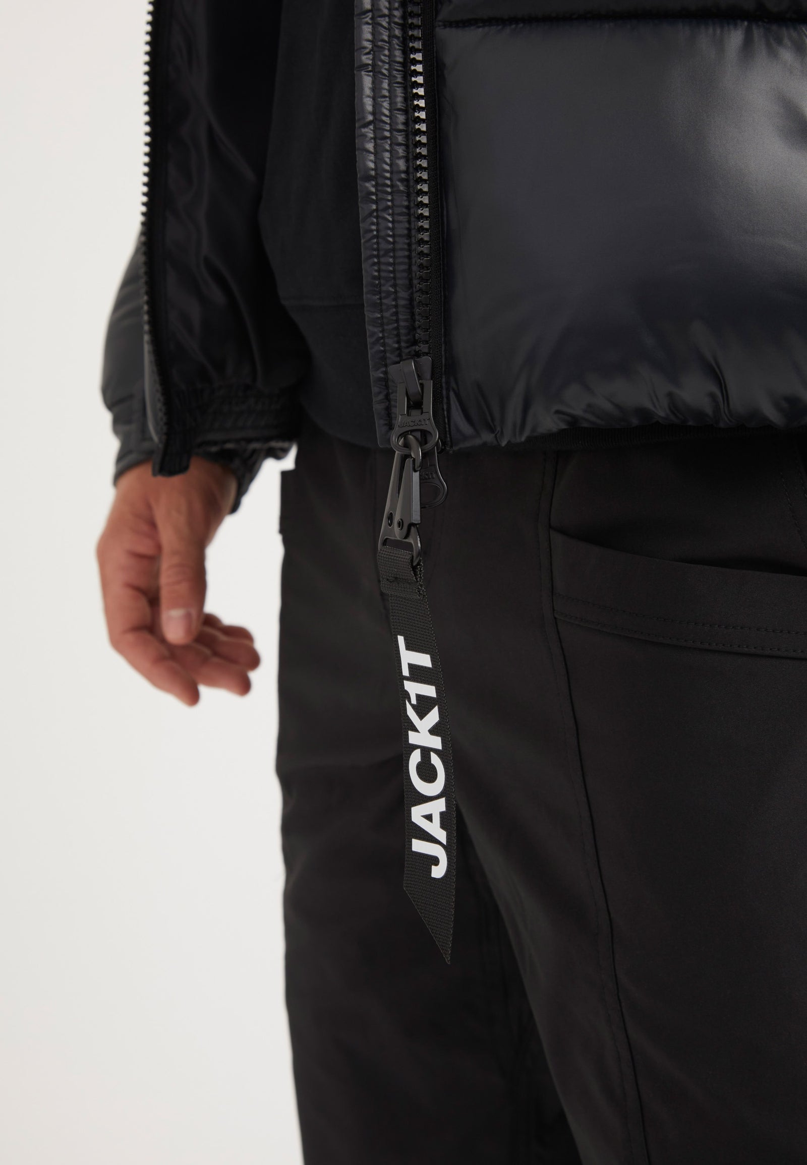 EZ Slick Racer Jacket Black/Stone detail shot by JACK1T