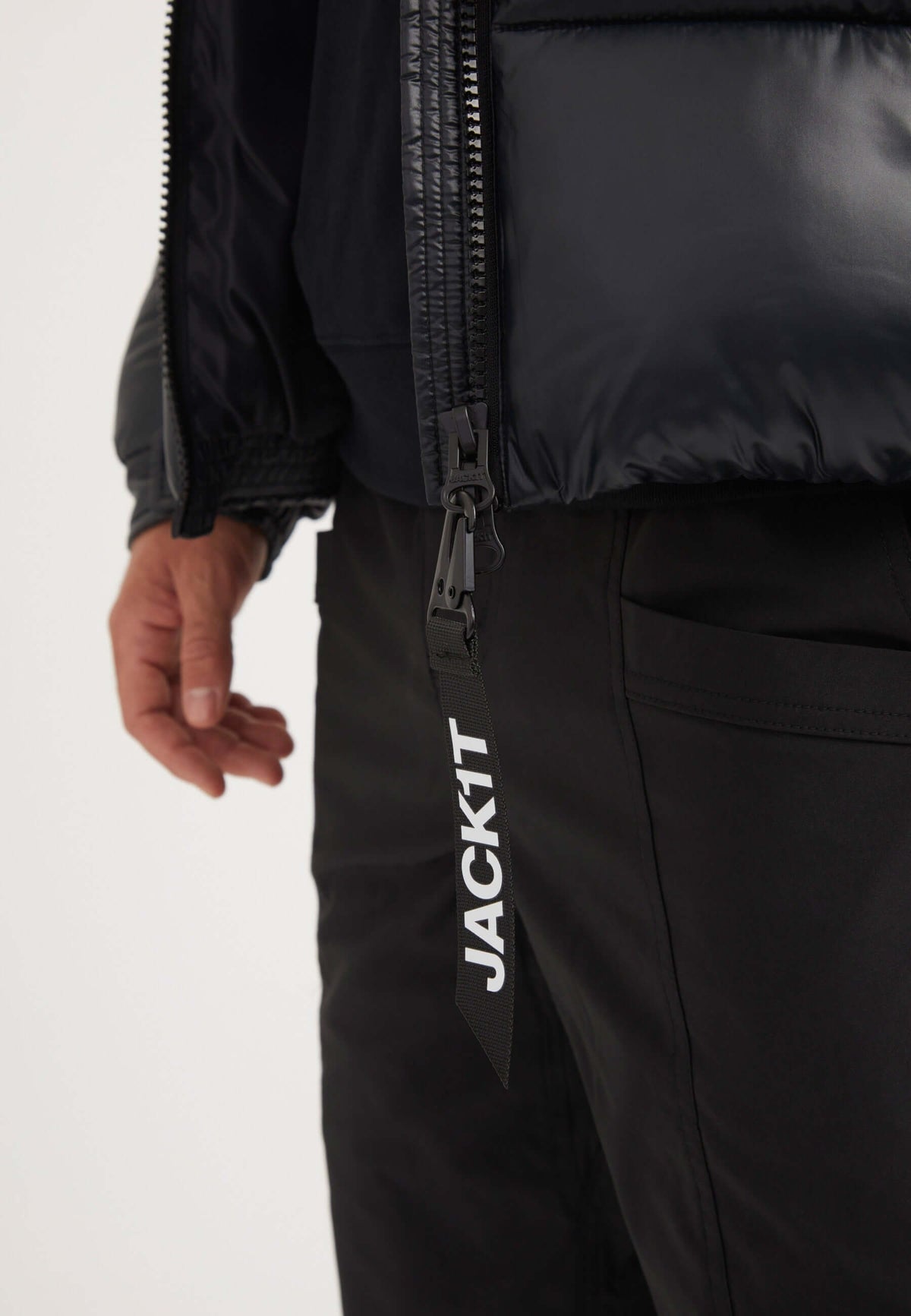 EZ Slick Racer Jacket Black/Stone detail shot by JACK1T