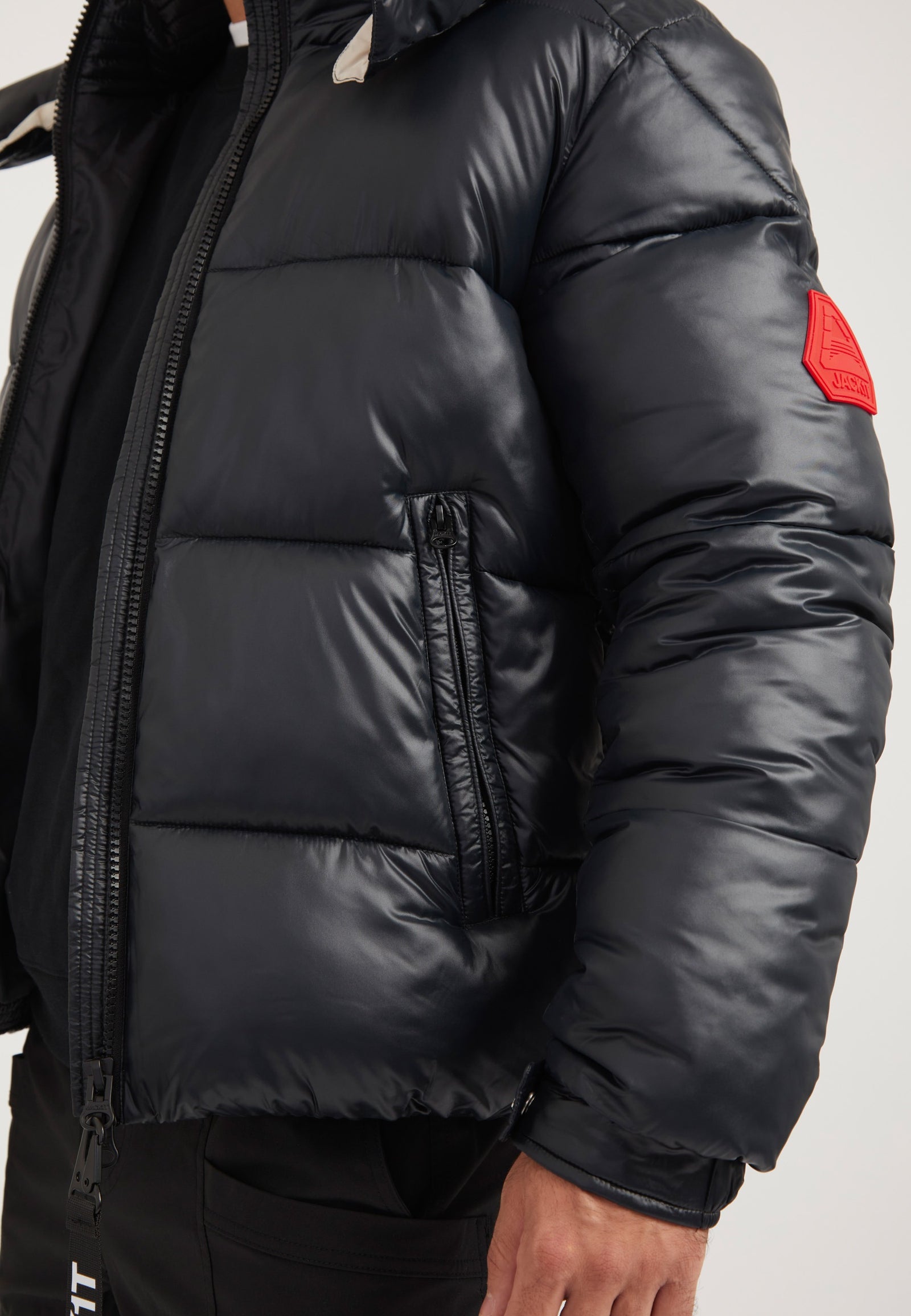 EZ Slick Racer Jacket Black/Stone detail shot by JACK1T