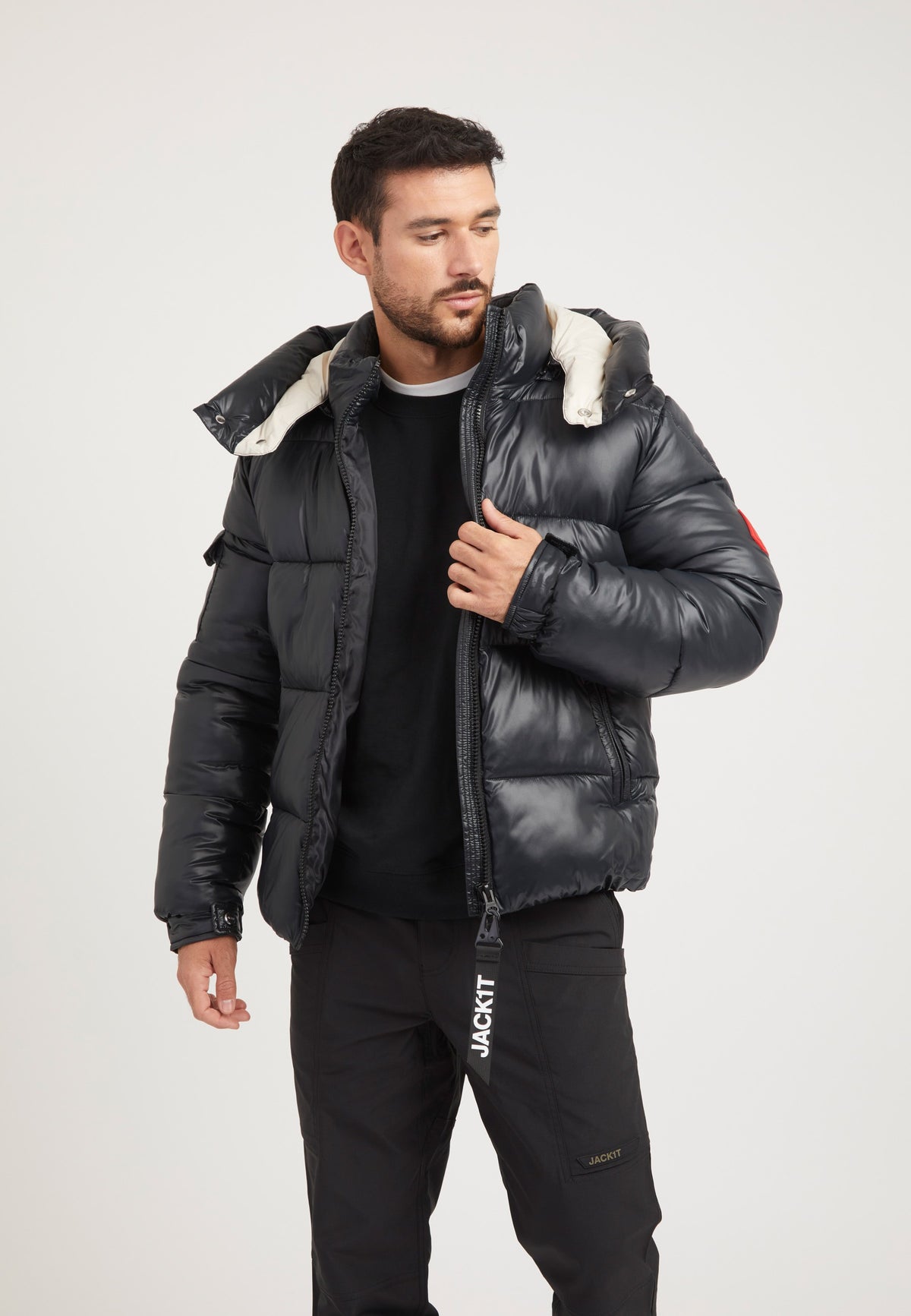 EZ Slick Racer Jacket Black/Stone styled shot by JACK1T