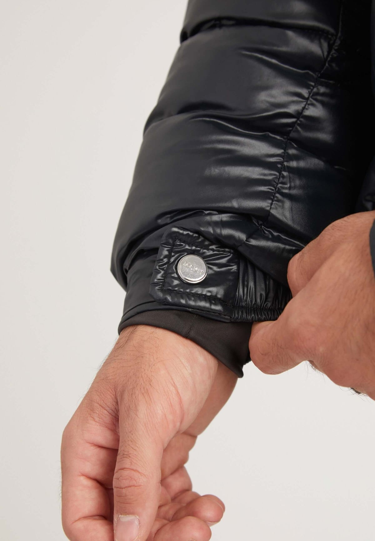 EZ Slick Racer Jacket Black/Glacial Blue detail shot by JACK1T