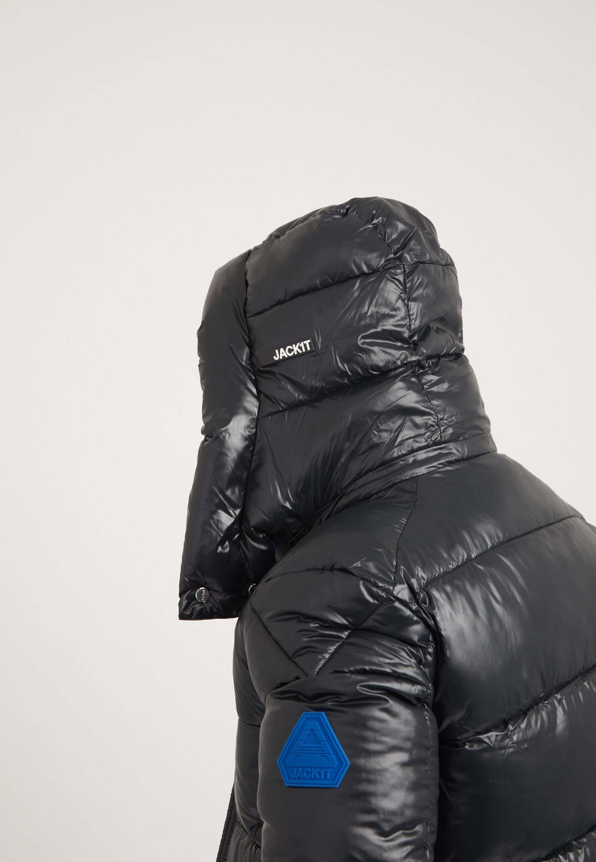 EZ Slick Racer Jacket Black/Glacial Blue detail shot by JACK1T