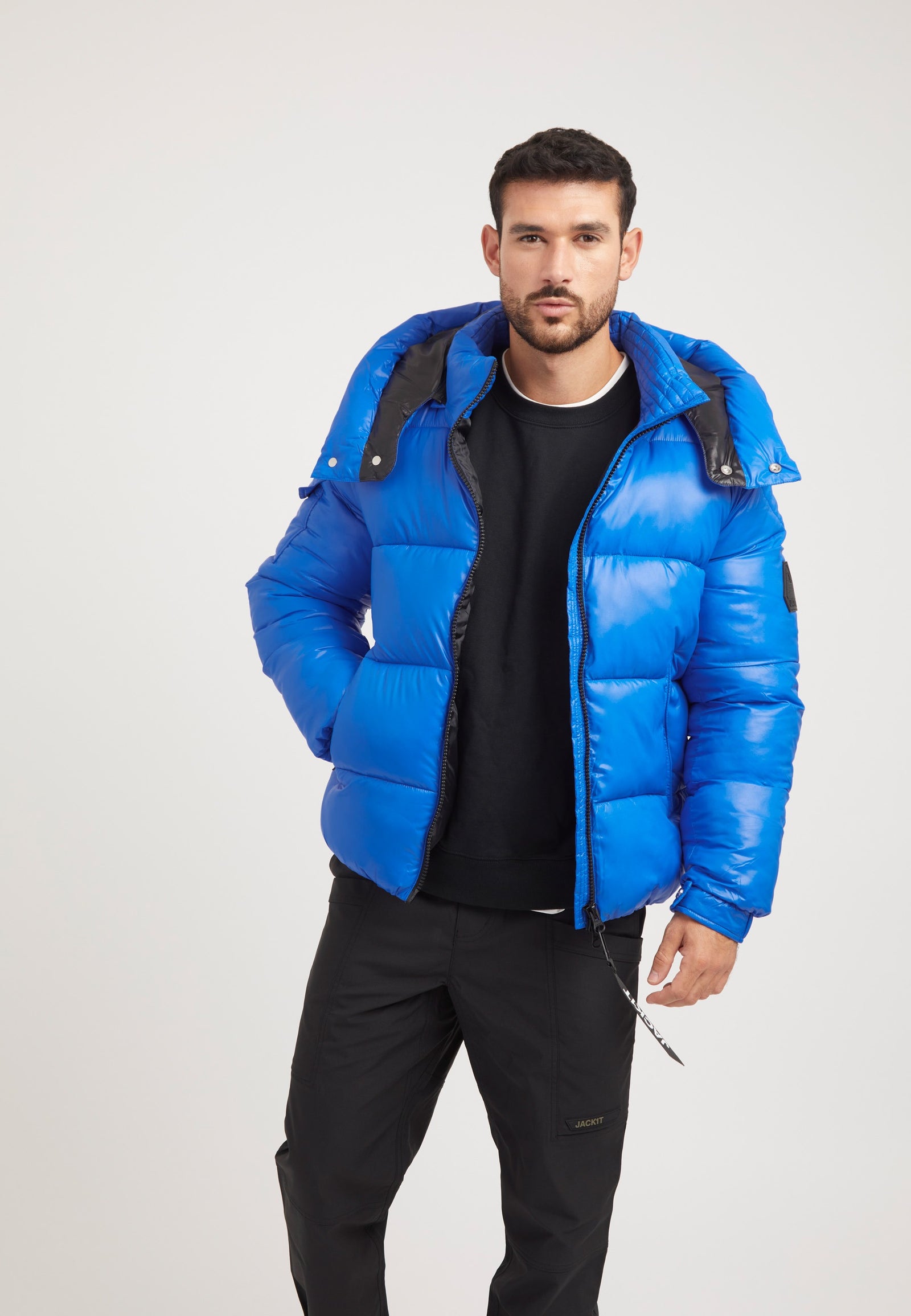 EZ Slick Racer Jacket Glacial Blue styled shot by JACK1T