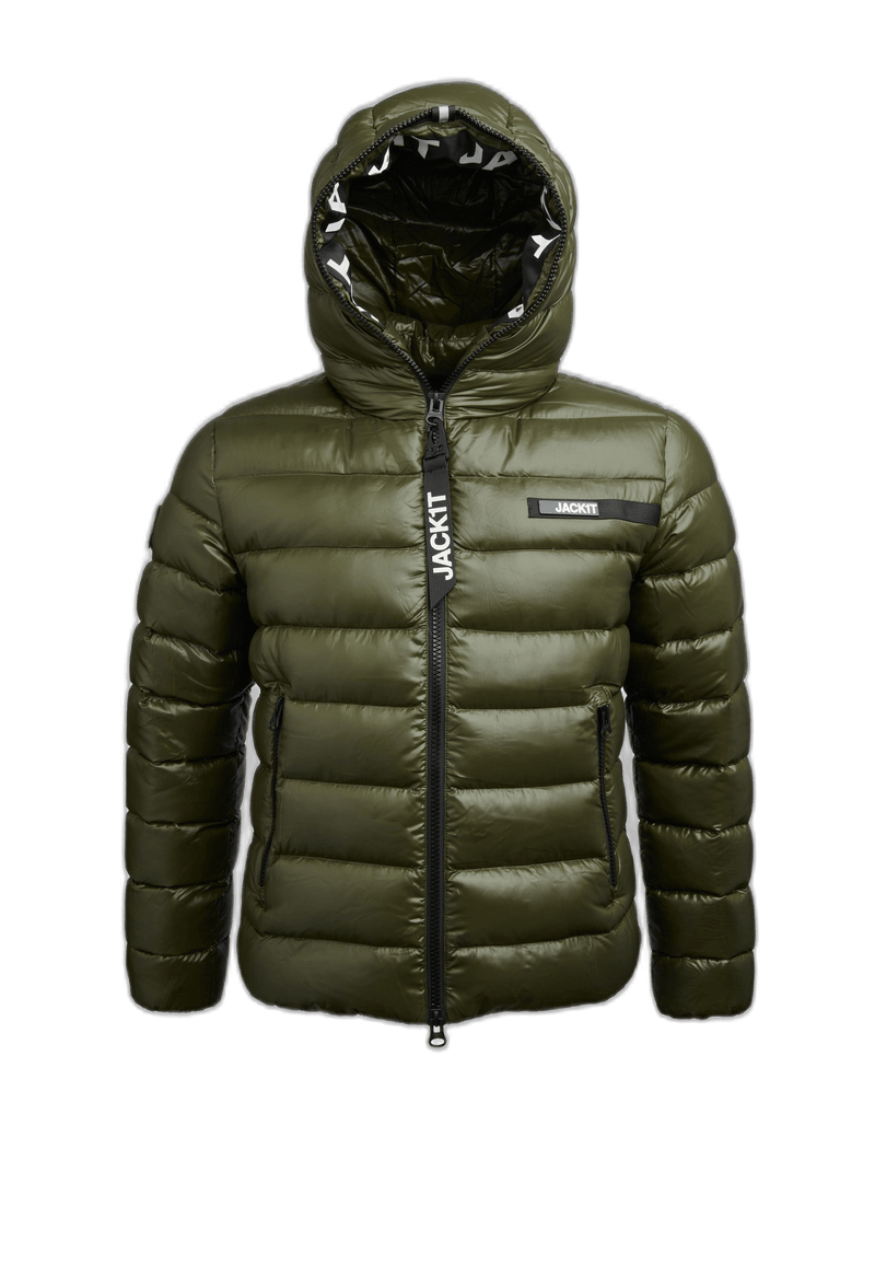 R3D Slick Racer Jacket Olive flat lay cutout