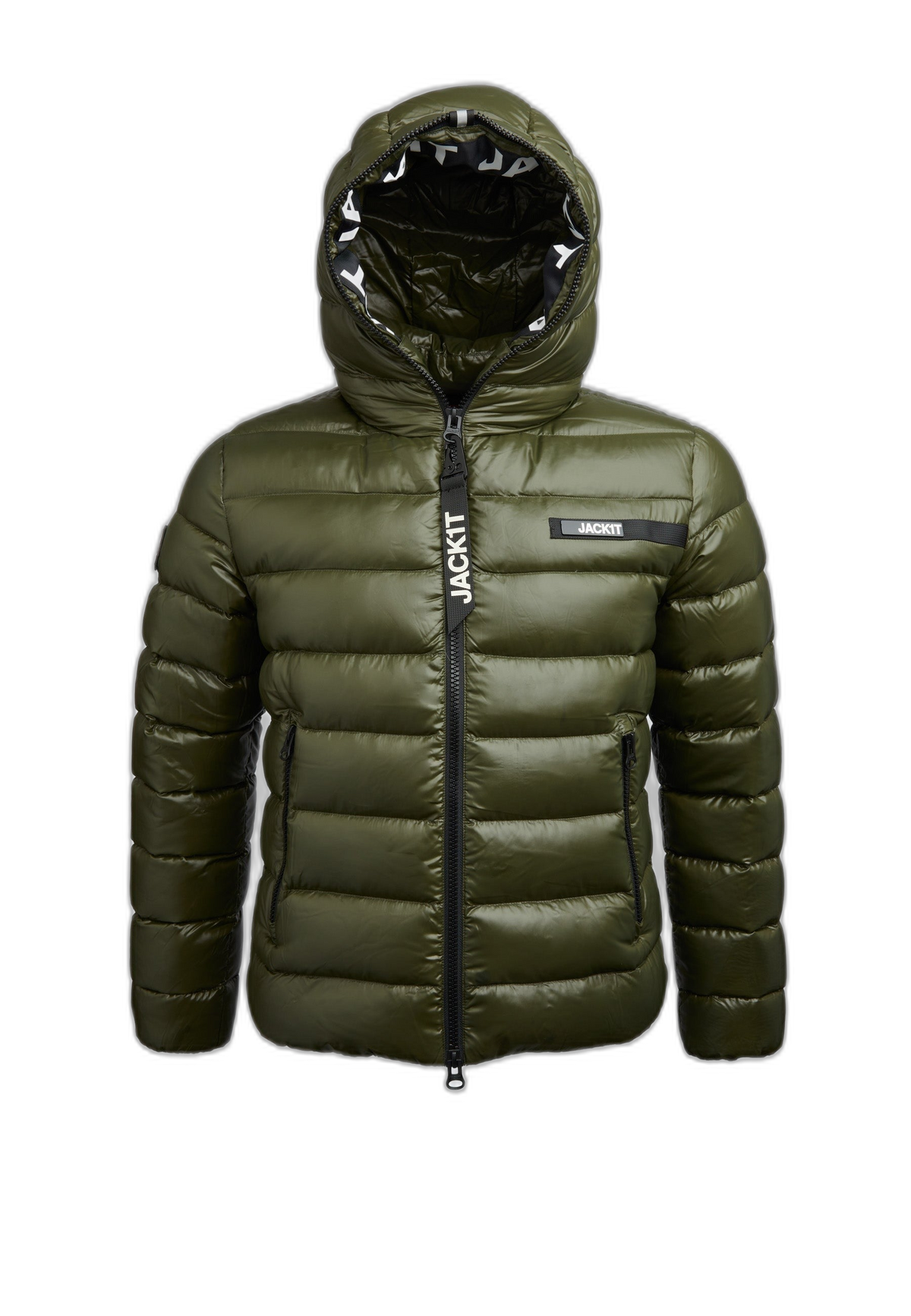 R3D Slick Racer Jacket Olive flat lay cutout