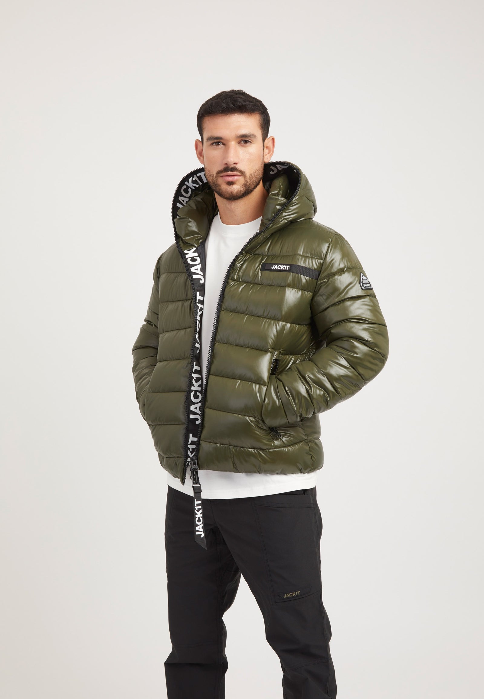 R3D Slick Racer Jacket Olive styled shot by JACK1T