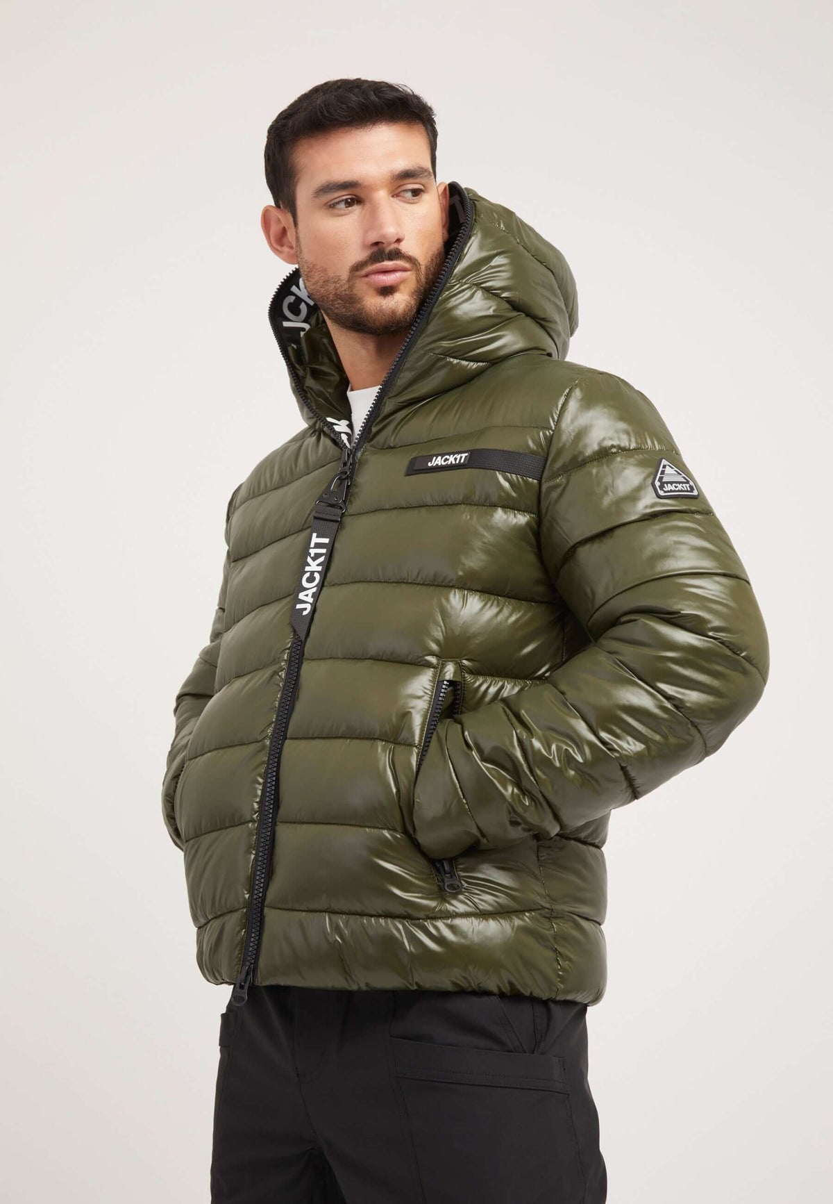 R3D Slick Racer Jacket Olive styled shot by JACK1T