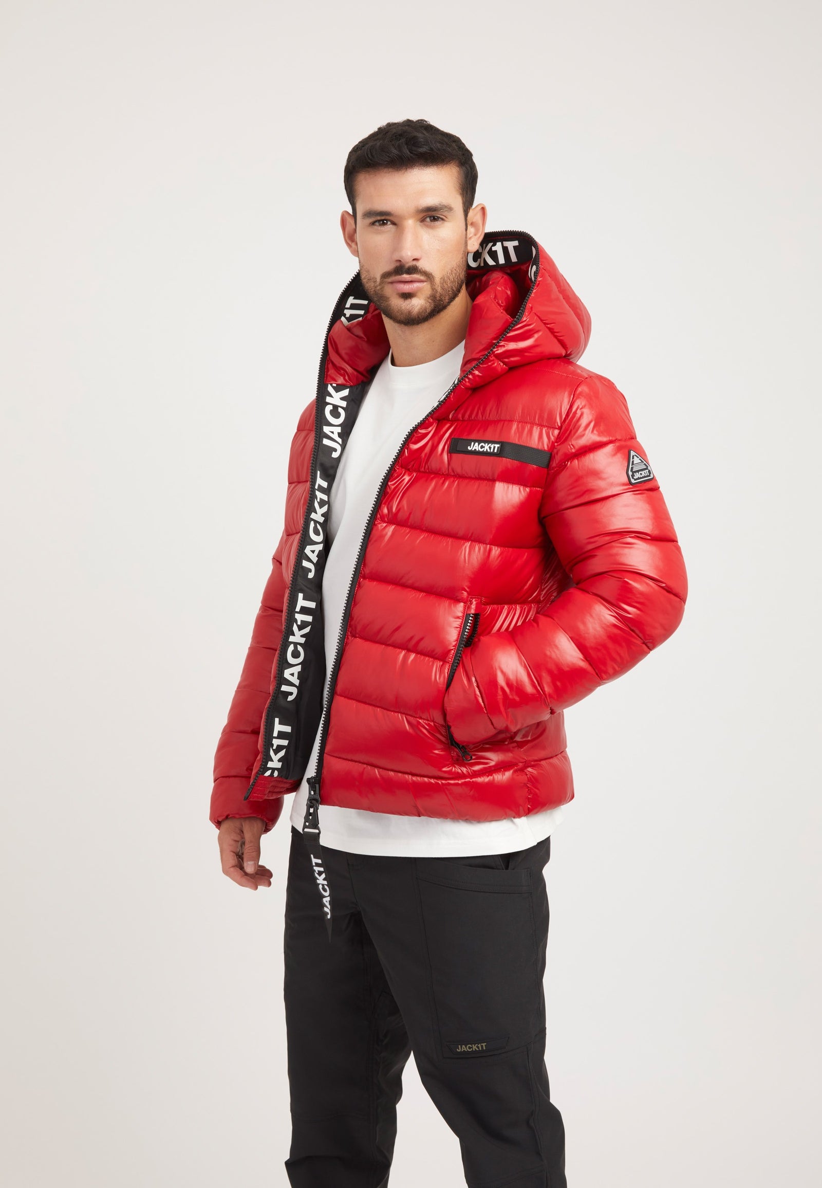R3D Slick Racer Jacket Cherry Red styled shot by JACK1T