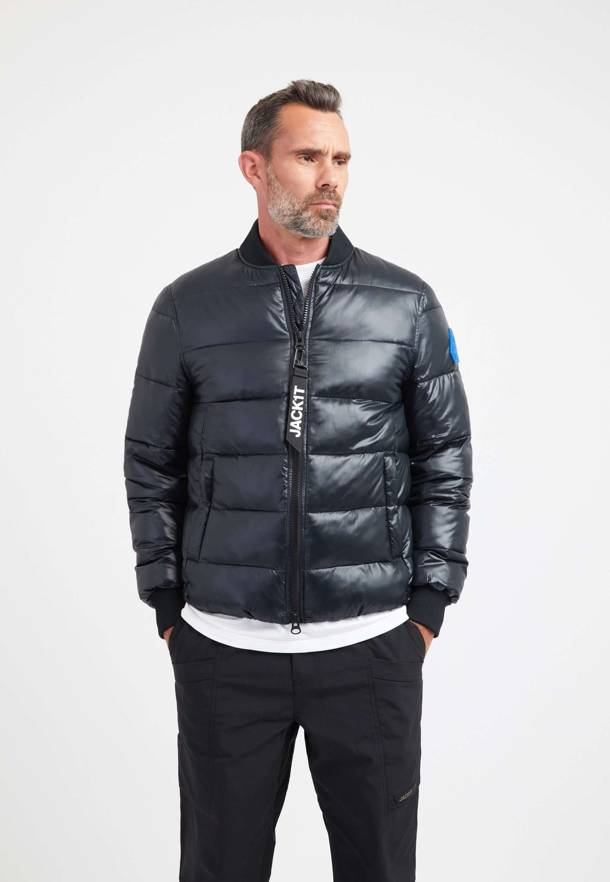 Vortex Bomber Jacket Black styled shot by JACK1T