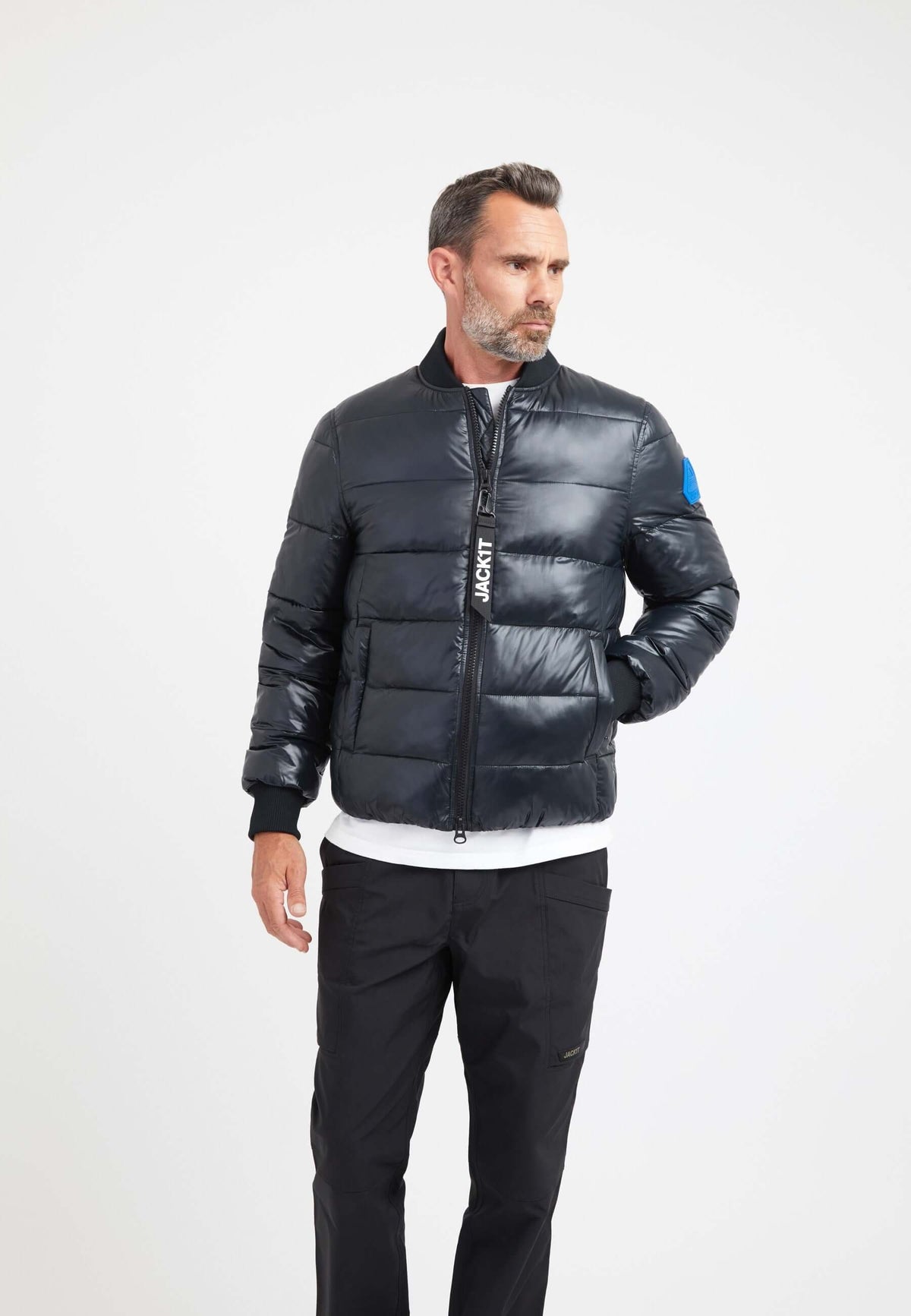 Vortex Bomber Jacket Black styled shot by JACK1T