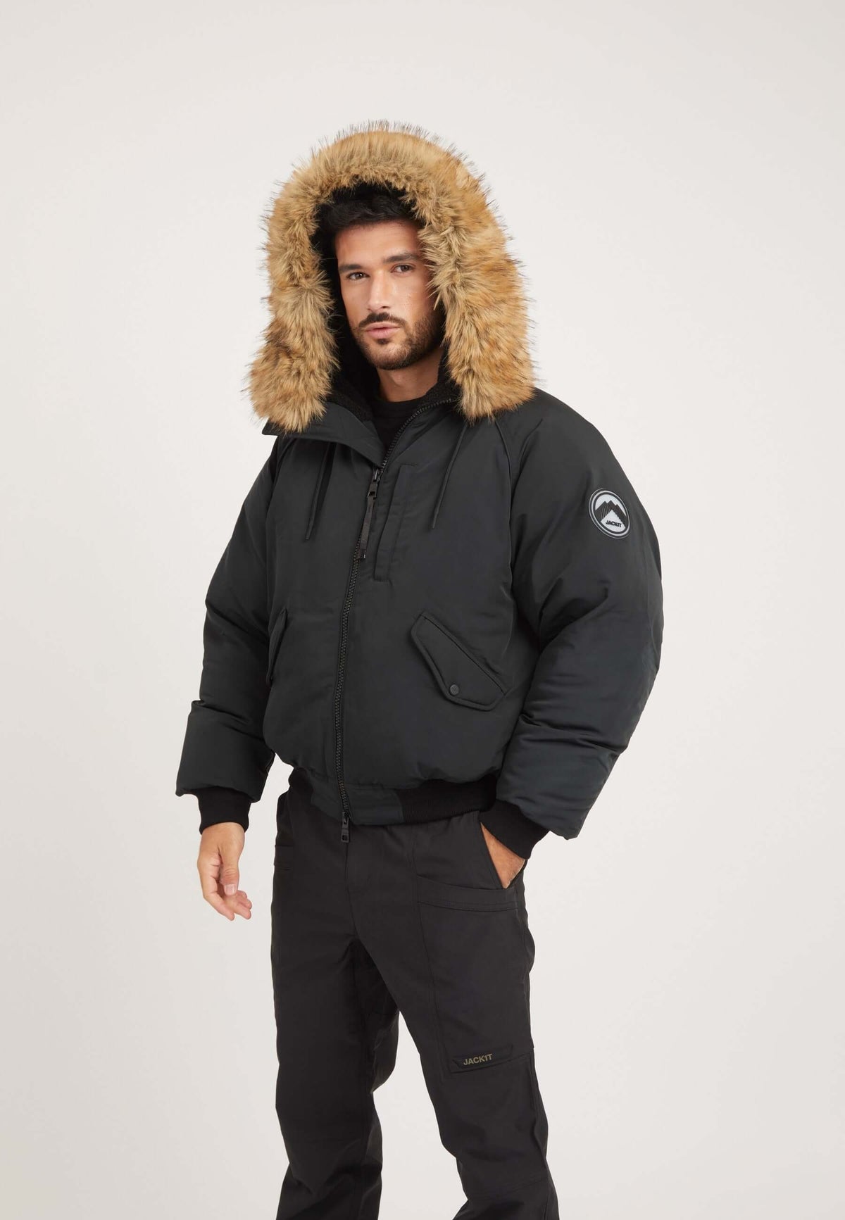 First Rescue Bomber Jacket Black styled shot by JACK1T