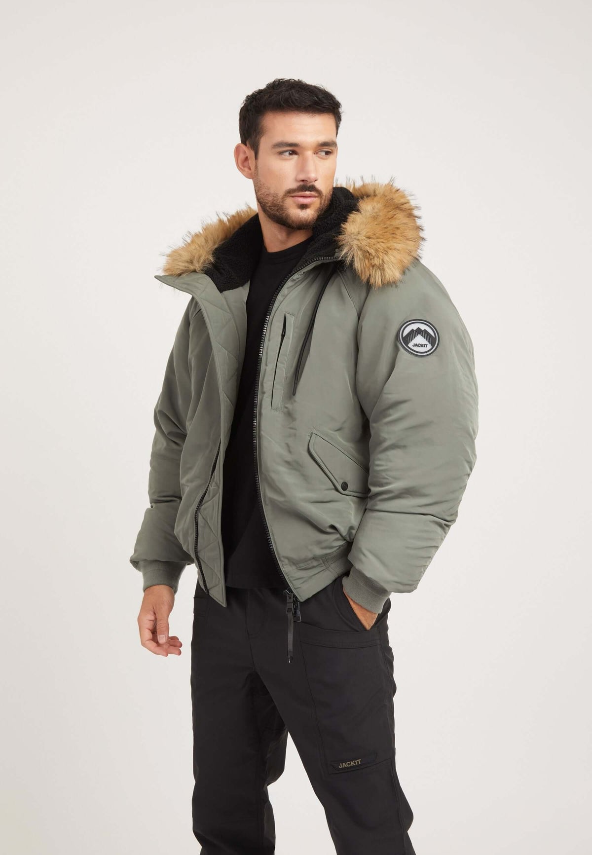 First Rescue Bomber Jacket Olive styled shot by JACK1T