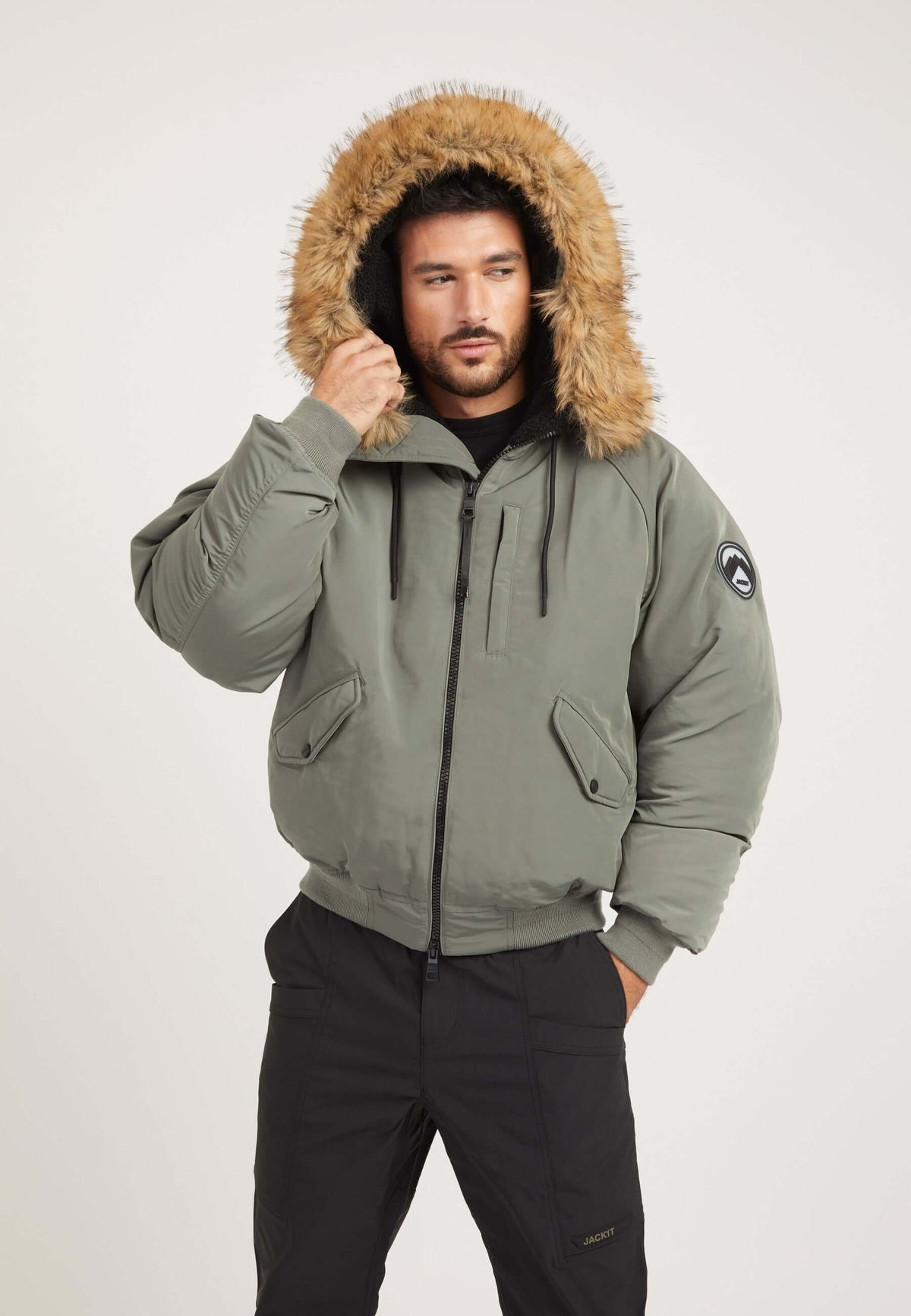 First Rescue Bomber Jacket Olive styled shot by JACK1T