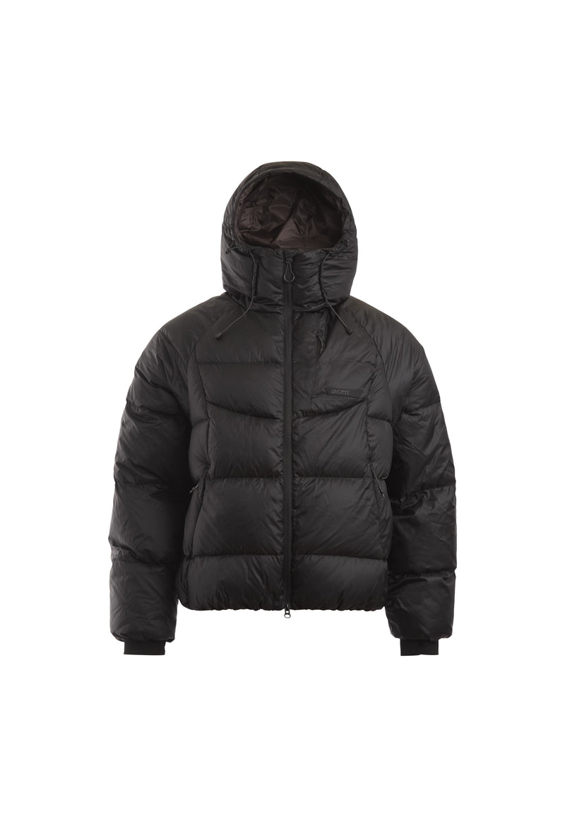 Bubble Jacket Black flat lay swatch