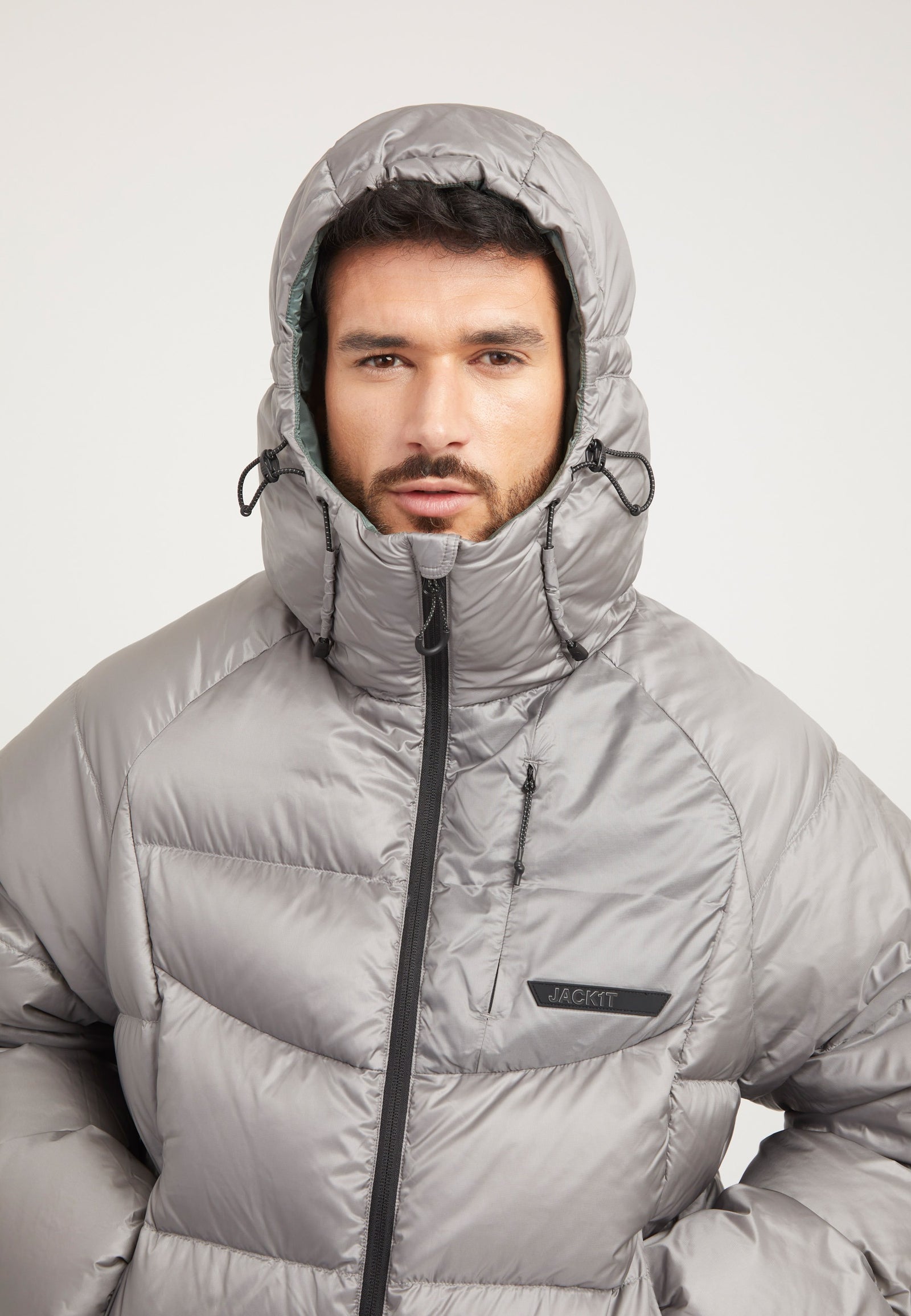 Bubble Jacket Grey styled shot by JACK1T