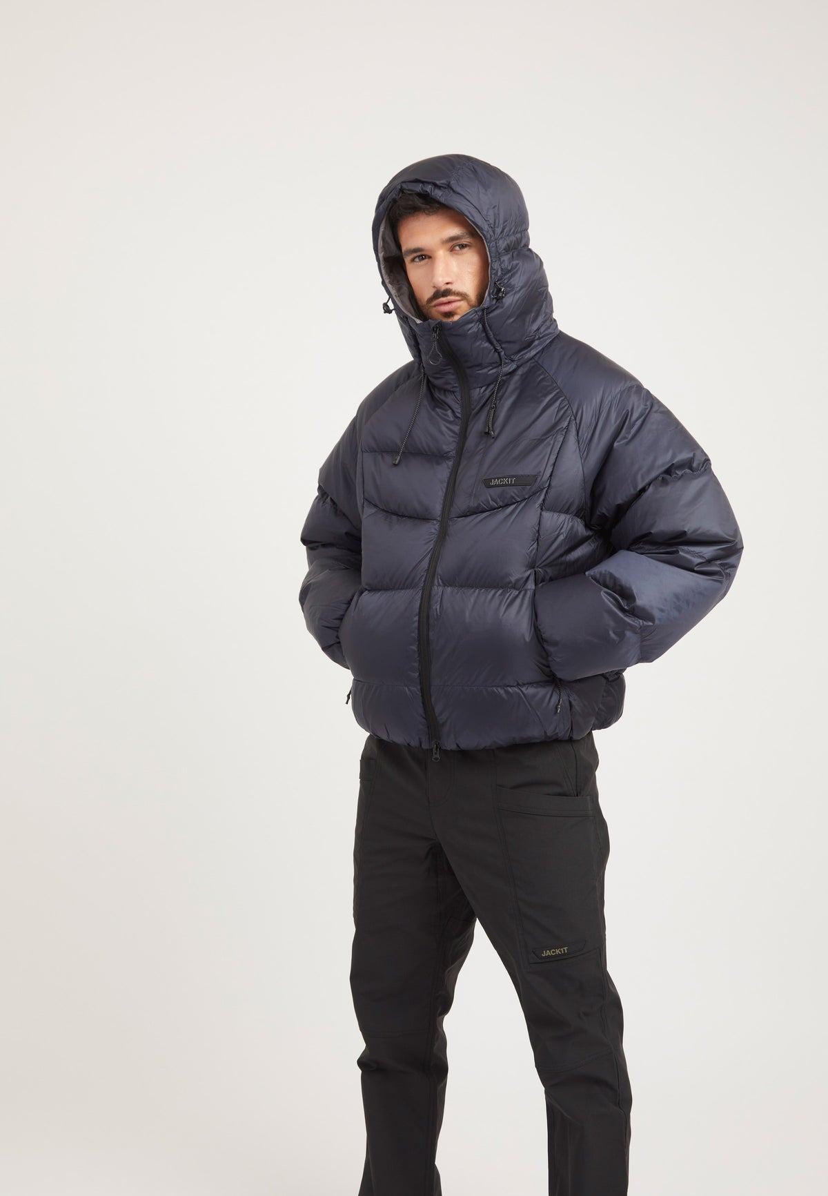 Bubble Jacket Navy styled shot by JACK1T