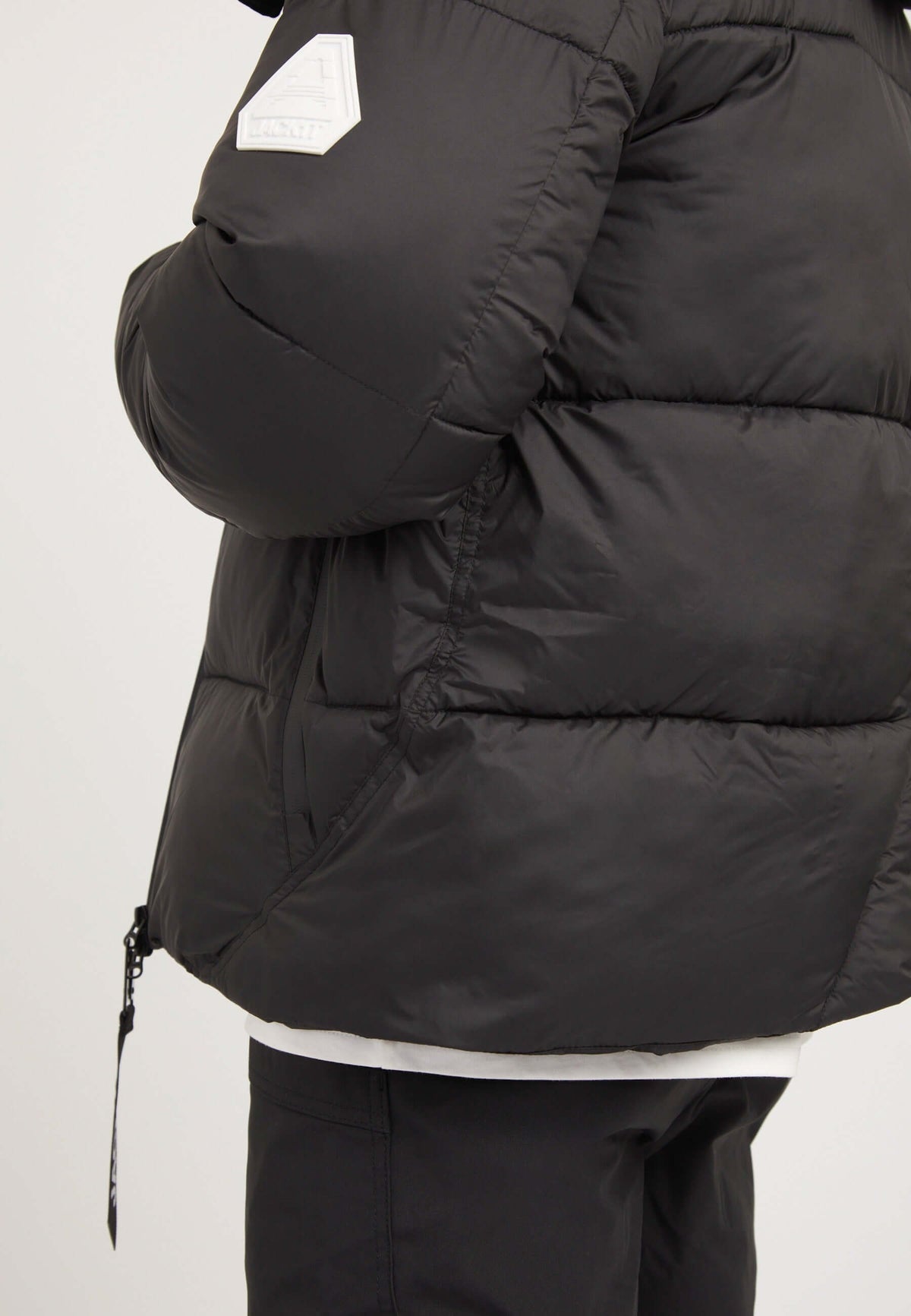 EZ Water ONELOFT Puffer Racer Jacket Matt Black detail shot by JACK1T