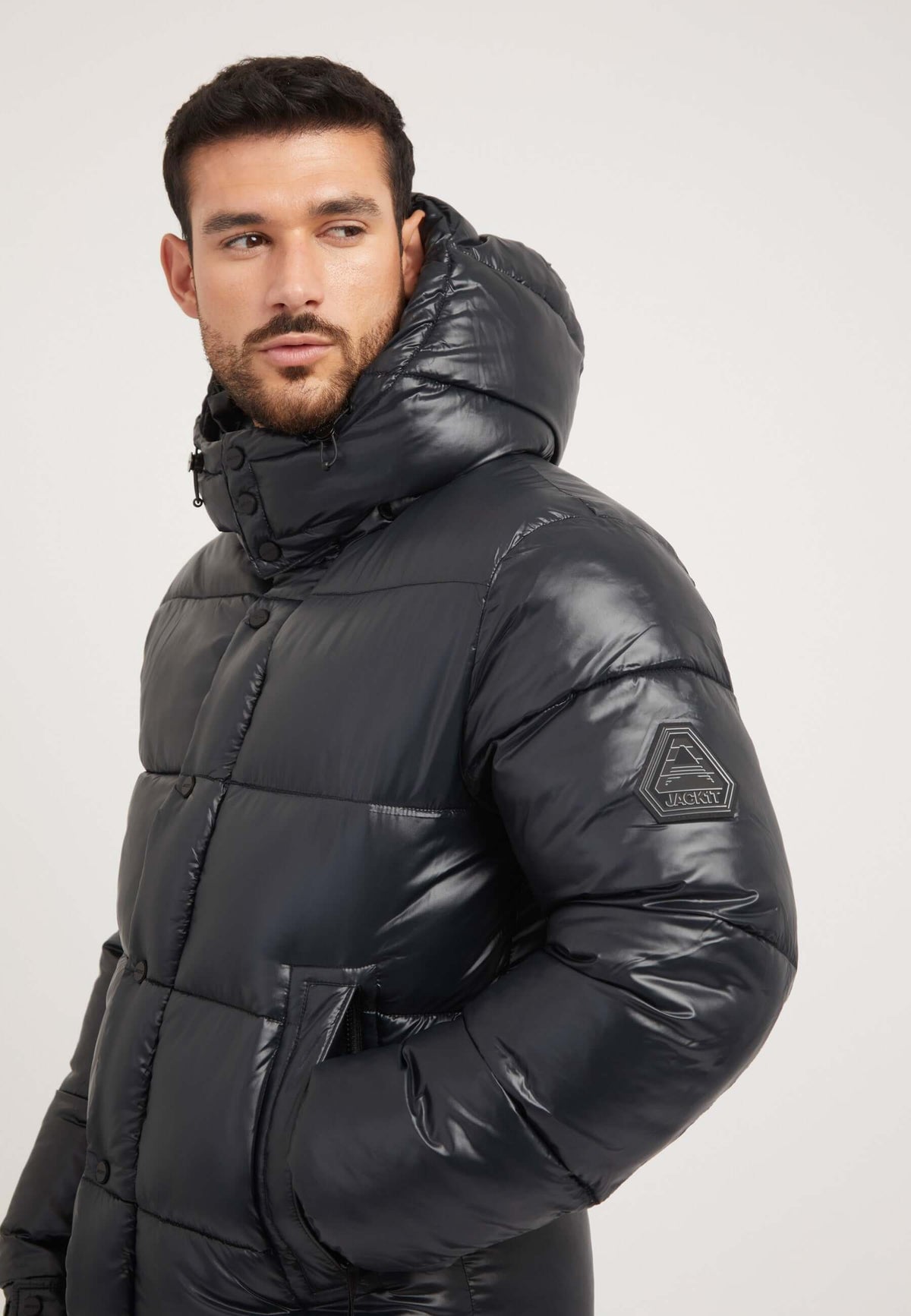EZ Placket Racer Jacket Black styled shot by JACK1T