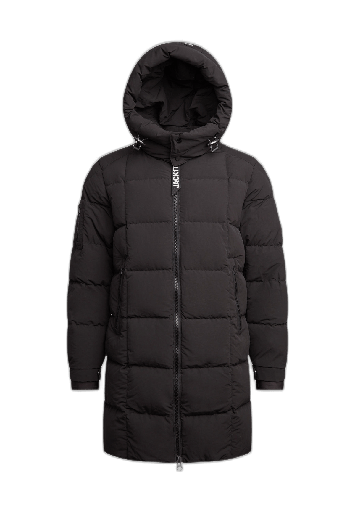 EZ Boxed Coat Matt Black flat lay cutout
